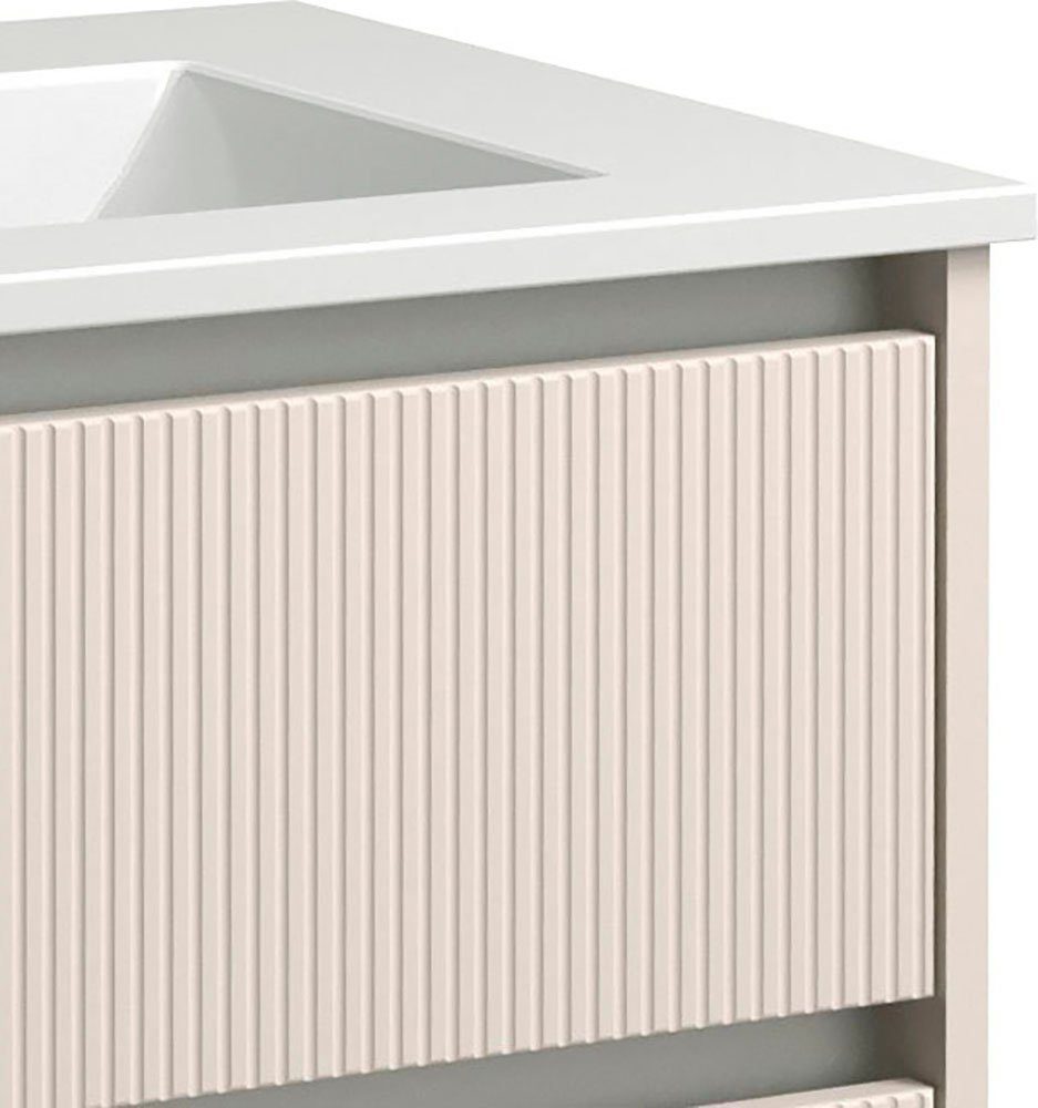 welltime Waschtisch Urban, mit Keramik Waschbecken, 2 Schubladen mit Softclose, Breite 60 cm