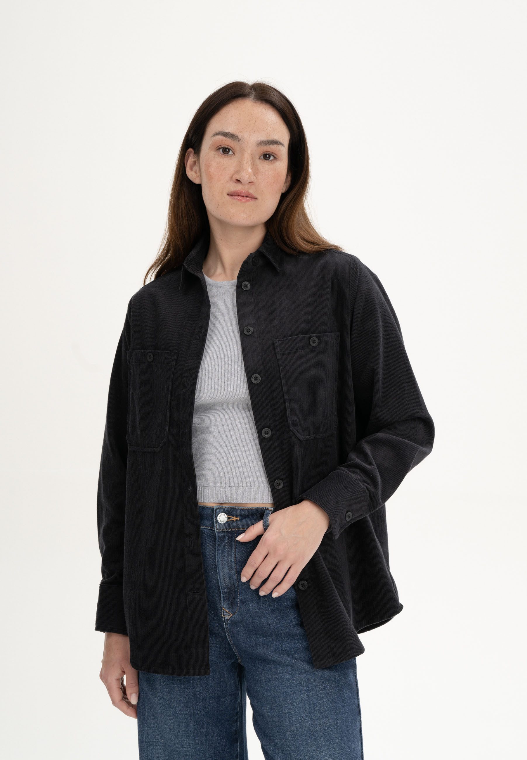 MELA Langarmhemd Cord Overshirt Style JIYA