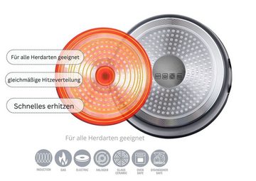 Cheffinger Bratpfanne 3tlg Pfannenset Induktion Bratpfanne Pfanne marmor ø20-24-28cm, Edelstahl 18/10 (3-tlg)