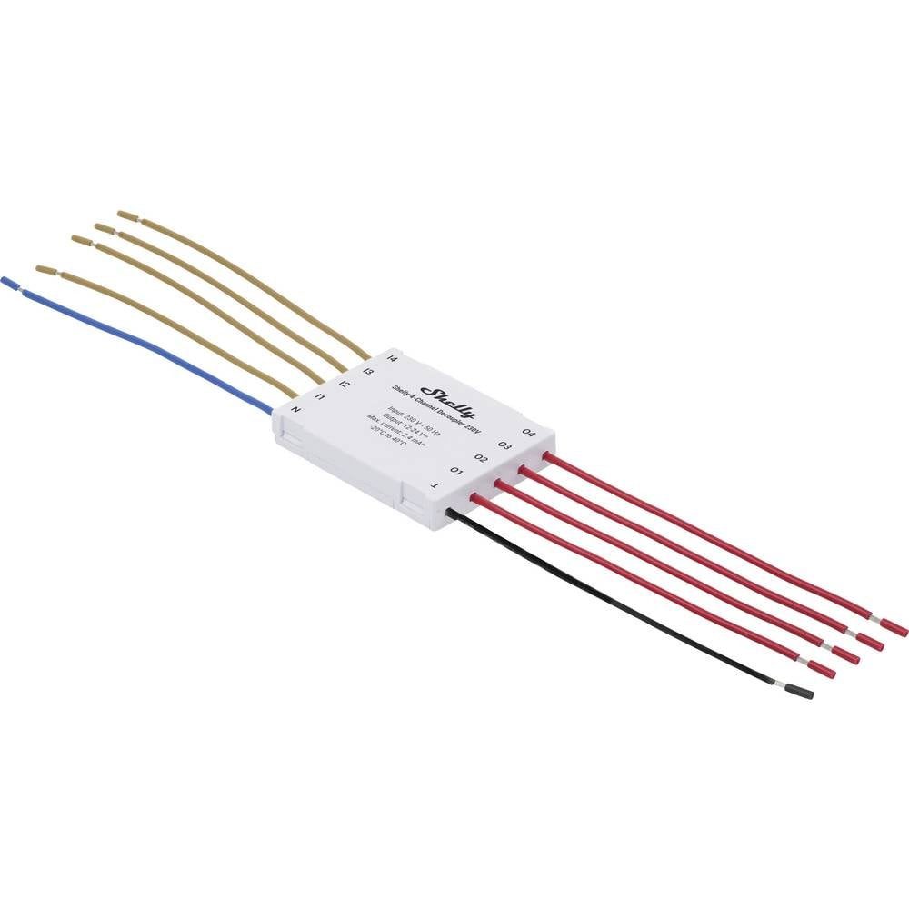 Shelly 4-Channel Decoupler 230V Schaltaktor Wi-Fi, Bluetooth Shelly_4CD Smart-Home-Steuerelement