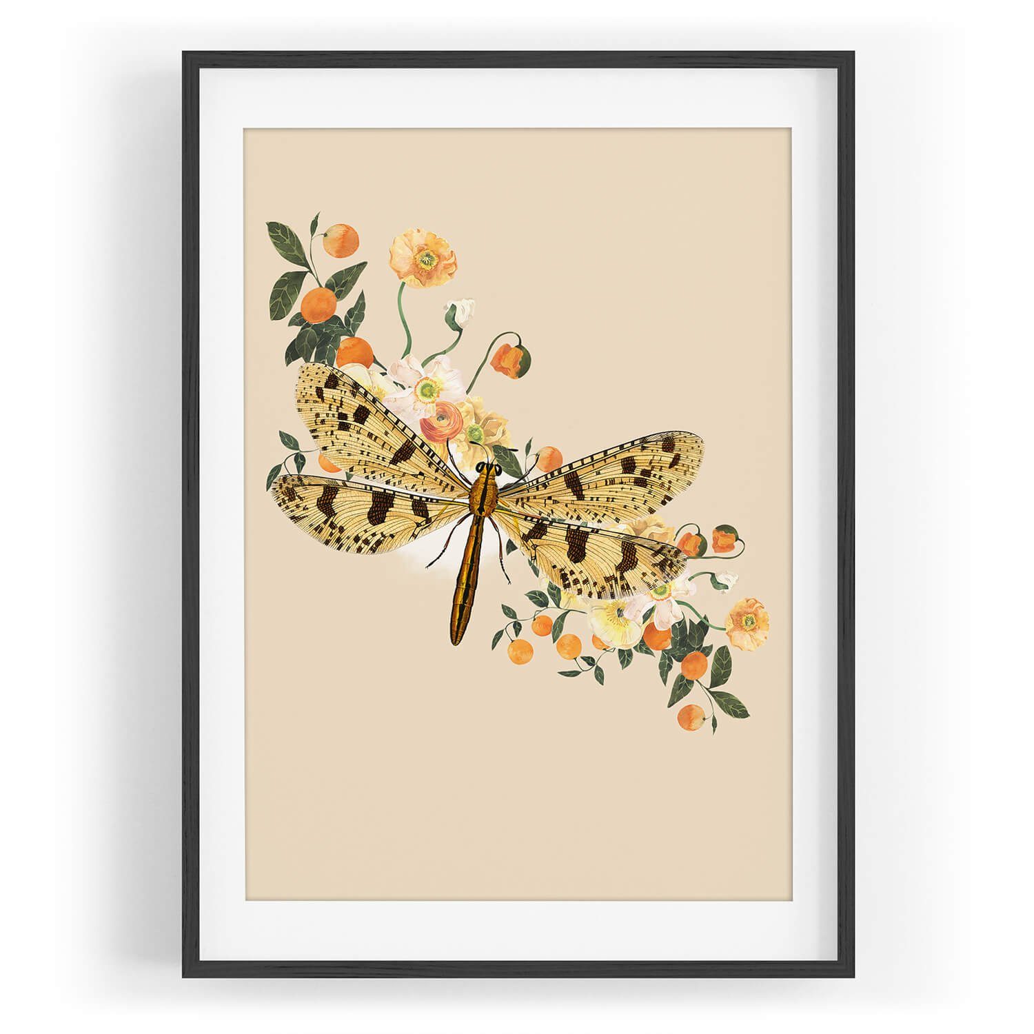 Sinus Art Wandbild Wandbild Netzflügler Vintage Pastelltöne Pflanzen Blätter Kunstvoll. € 35,00