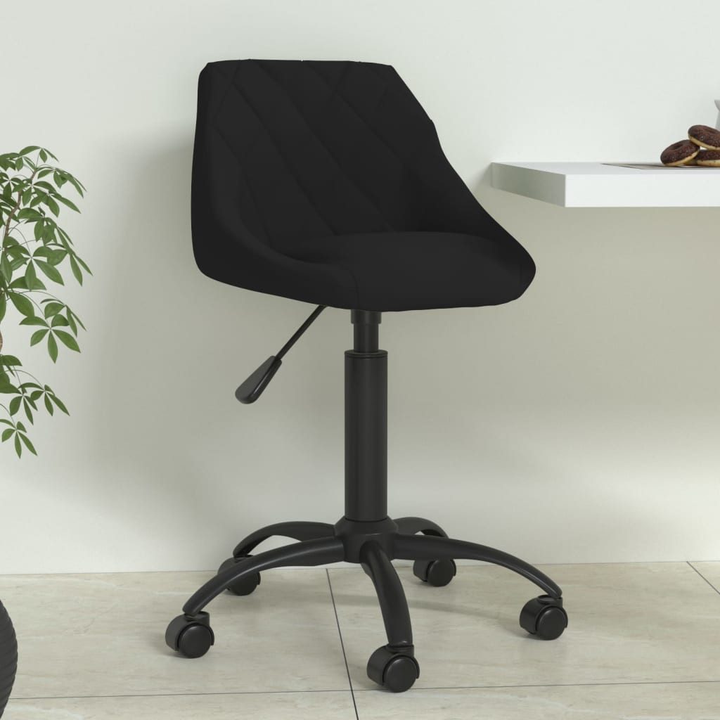 furnicato Esszimmerstuhl Verstellbarer 44x46x(67,5-79) cm Schwarz Samt (1 St)
