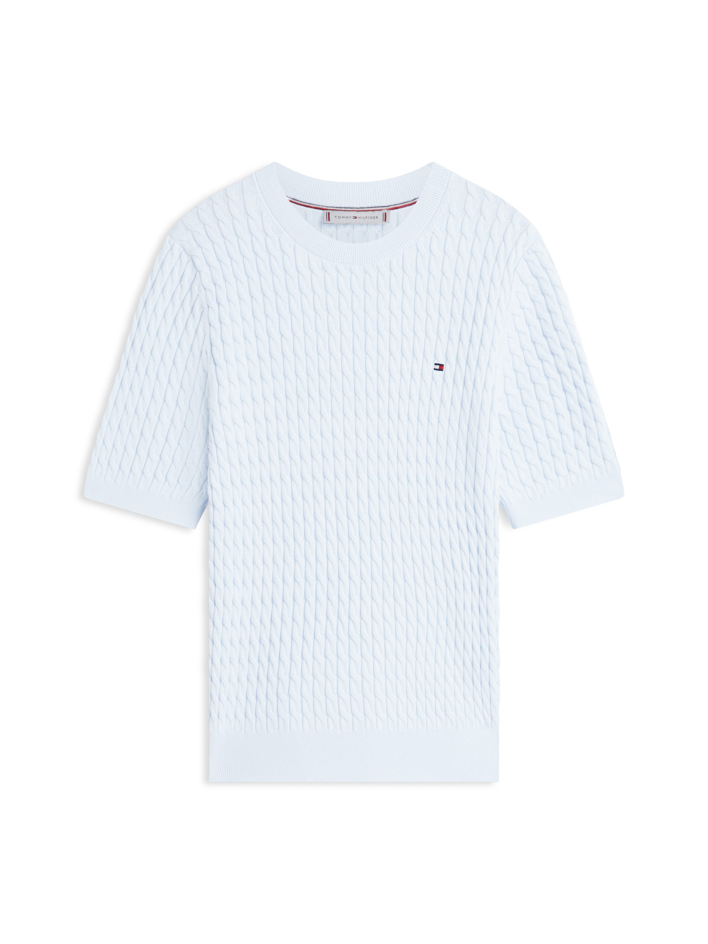 Kurzarmpullover CO CABLE RWB C-NK SS SWT