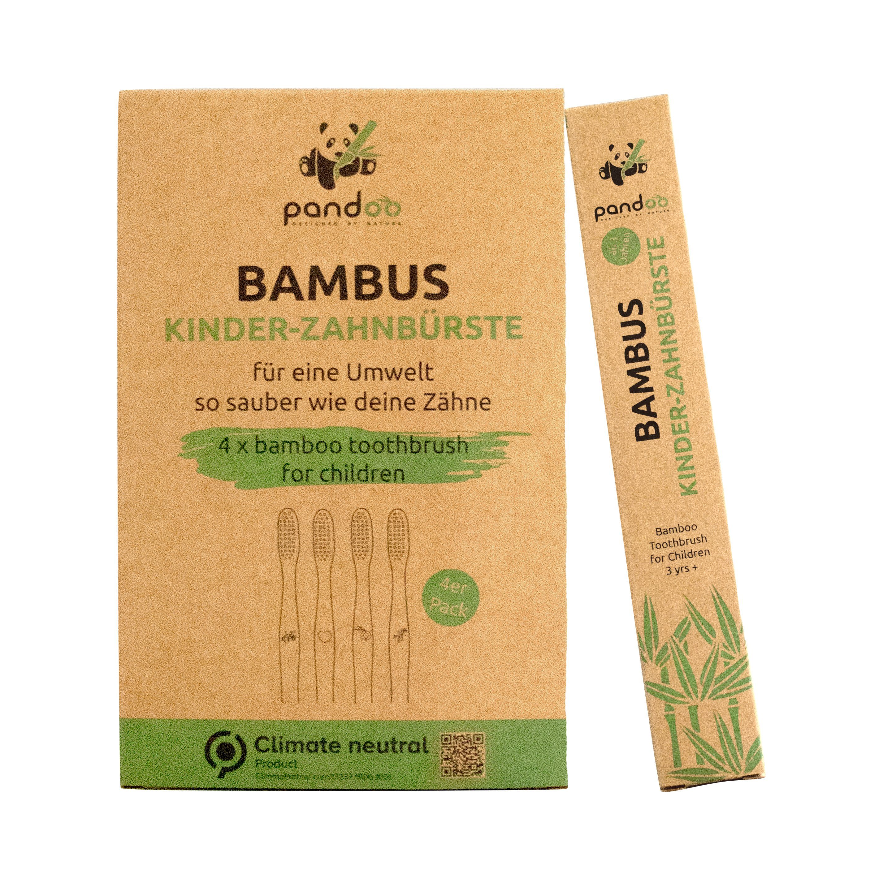 Zahnbürste 4er Set Bambus Zahnbürsten