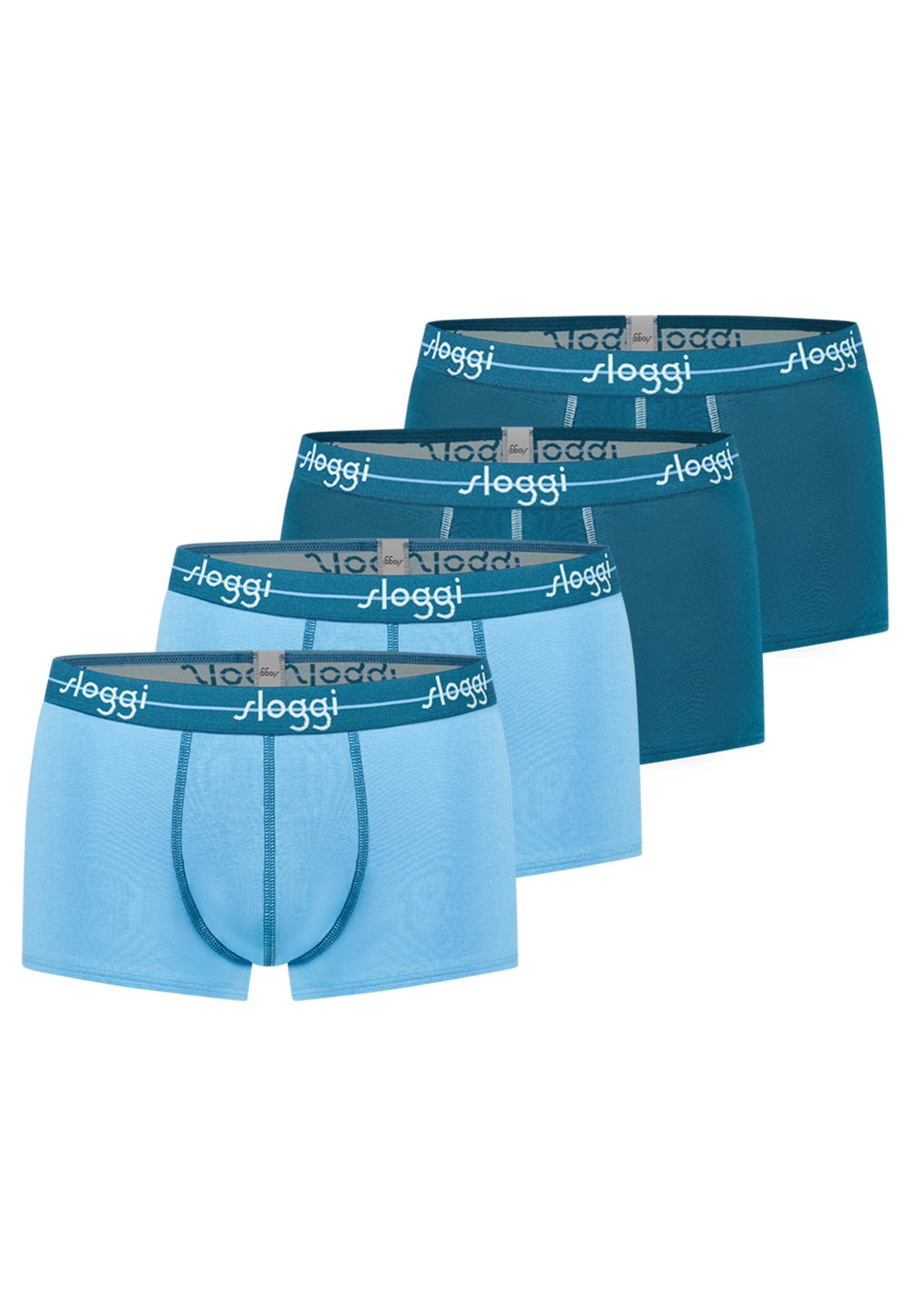 sloggi Retro Boxer 4er Pack Start (Spar-Set, 4-St) Hipster Short / Pant - Baumwolle - ohne Eingriff - Atmungsaktiv