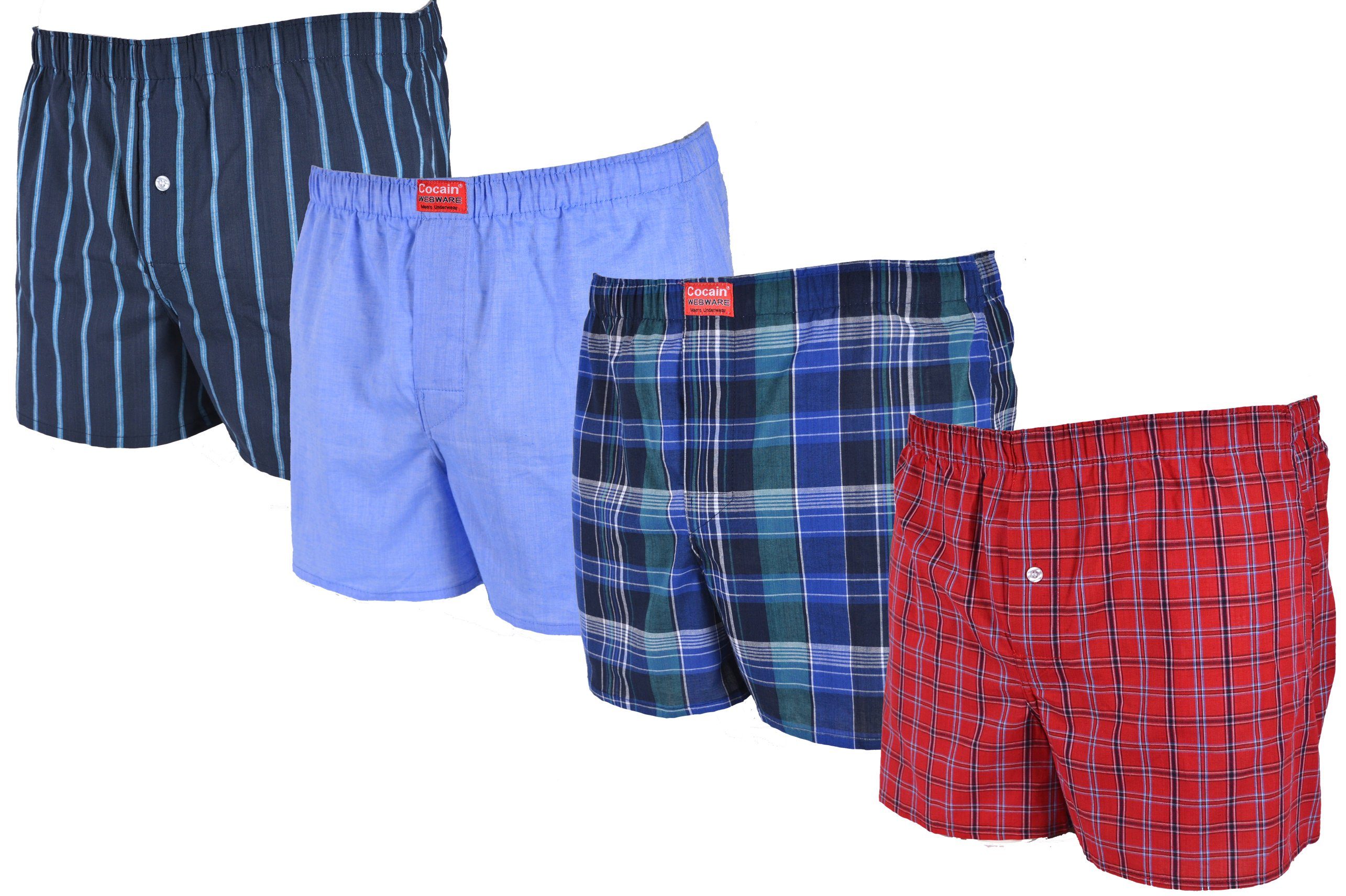 Boxershorts Lockerer American Boxershort Boxer Unterhose 100 % Baumwolle kariert