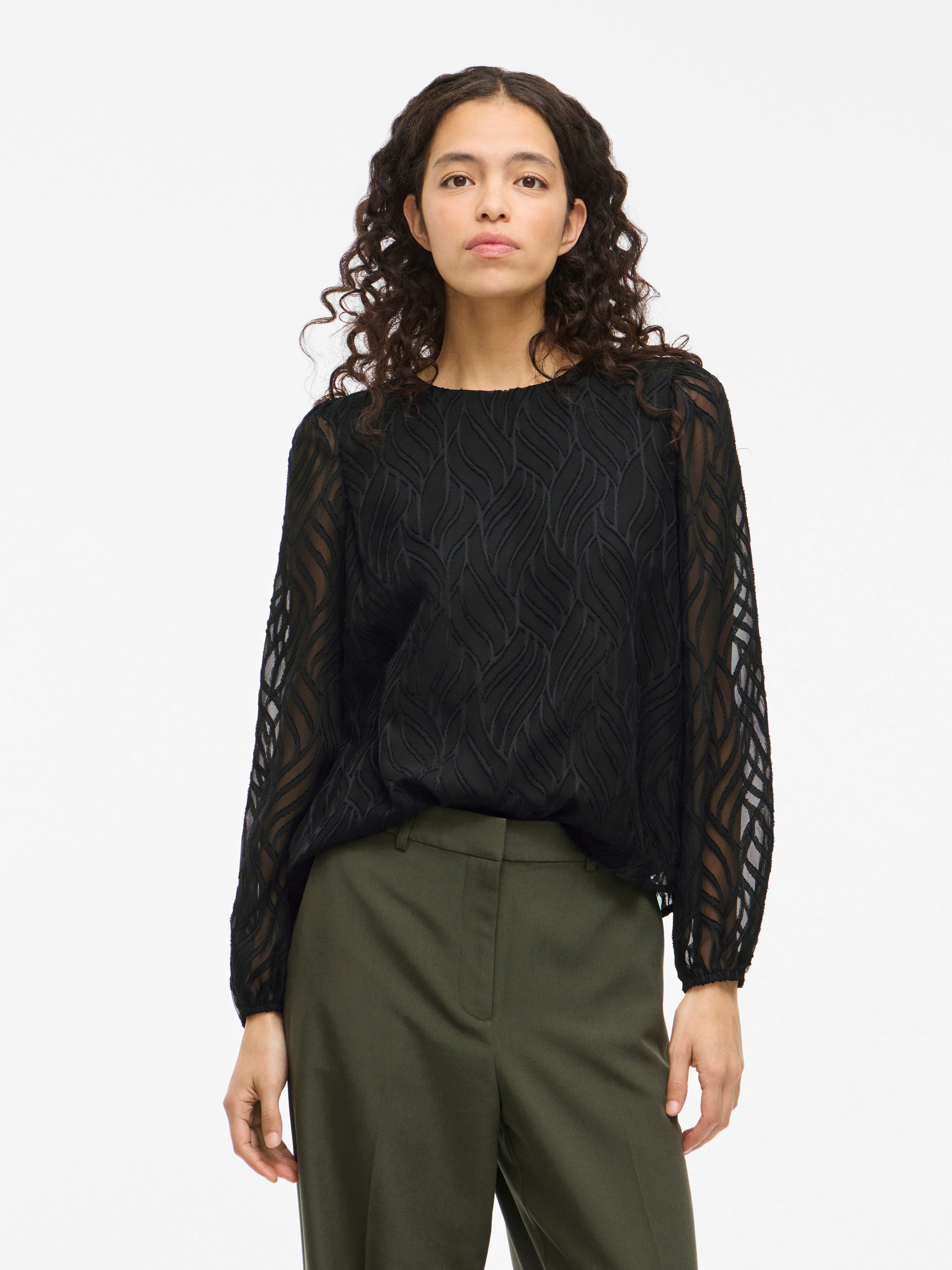 Vila Blusenshirt VIMIKA O-NECK L/S TOP - NOOS günstig online kaufen