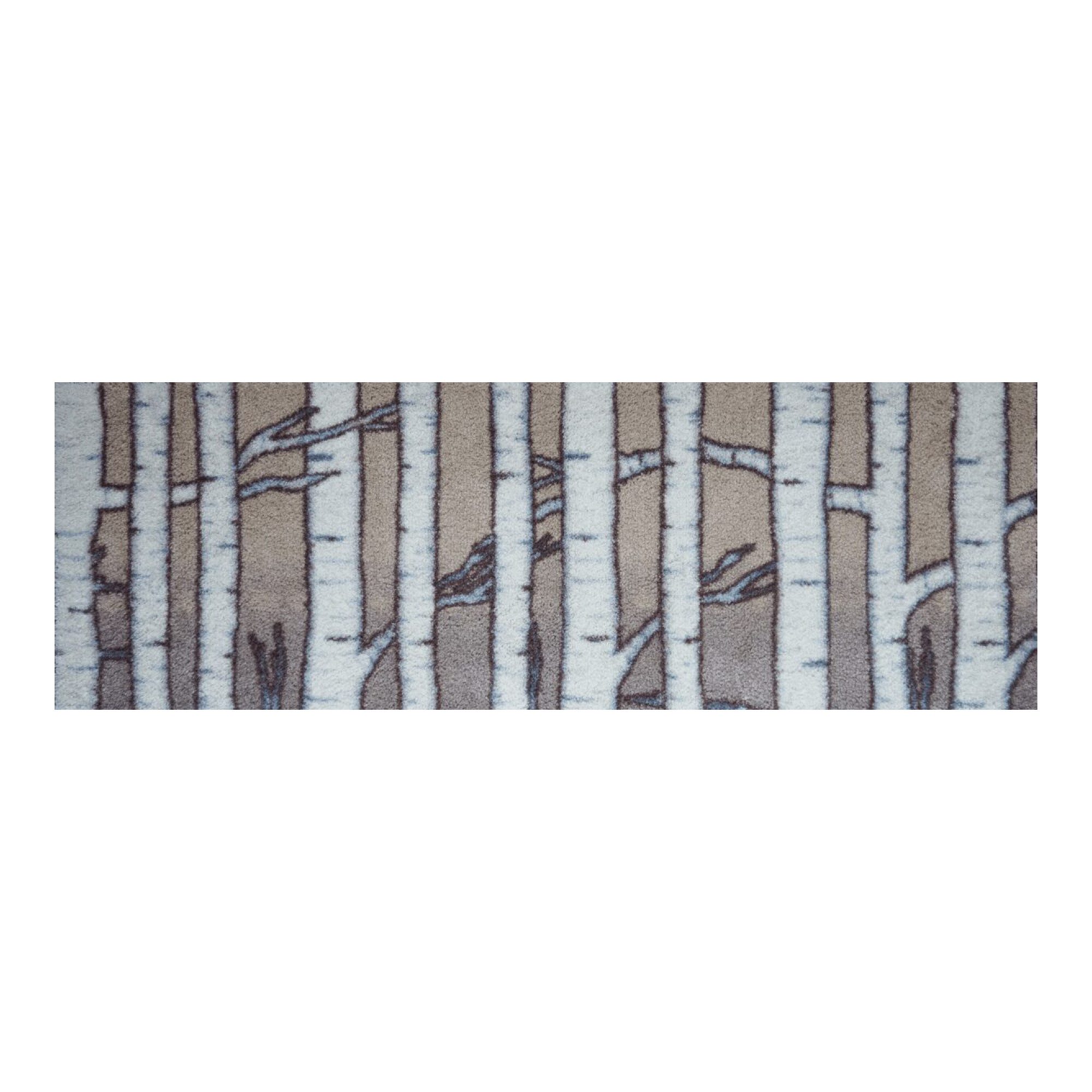 akzente Fußmatte Feel Birch Wood, Rechteckig, Höhe: 6 mm, 35x100 cm, Polyes günstig online kaufen