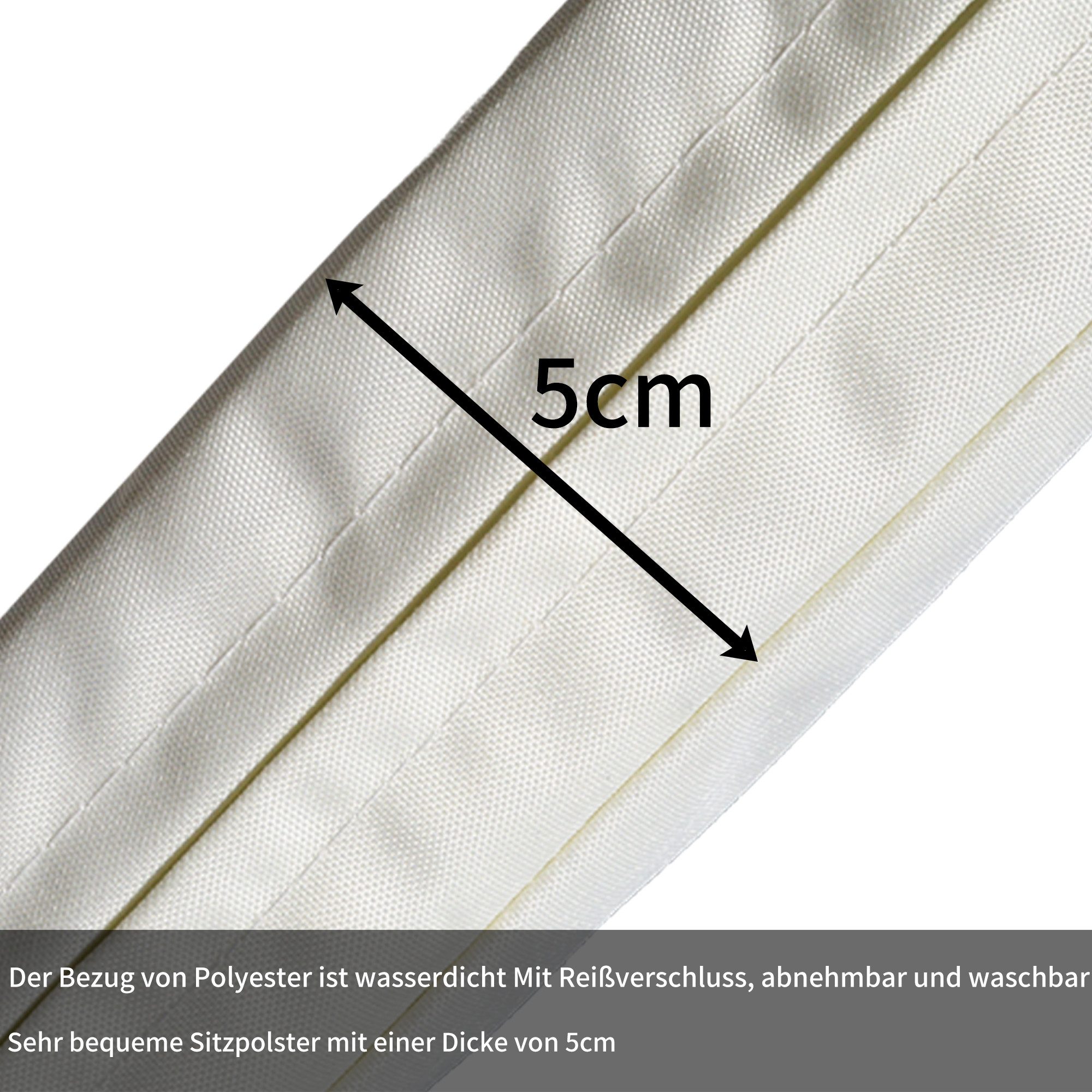 Gartenlounge-Set, (5-tlg., Gartenmöbel Set für 4 Personen), Polyrattan Sitzgruppe mit Garten-Sofa, Garten-Tisch und Hocker