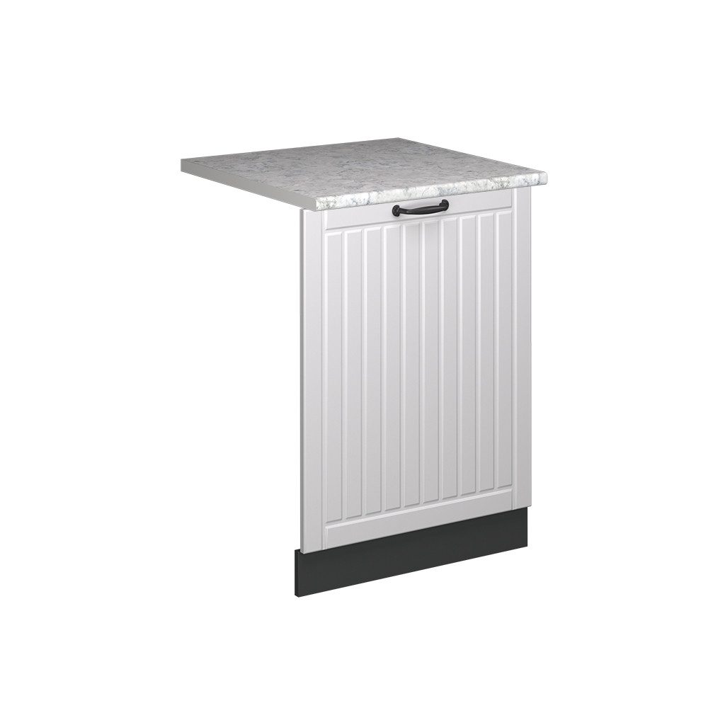 Vicco Frontblende Fame-Line, Weiß Landhaus/Anthrazit, 60 cm, AP Marmor (1 St)