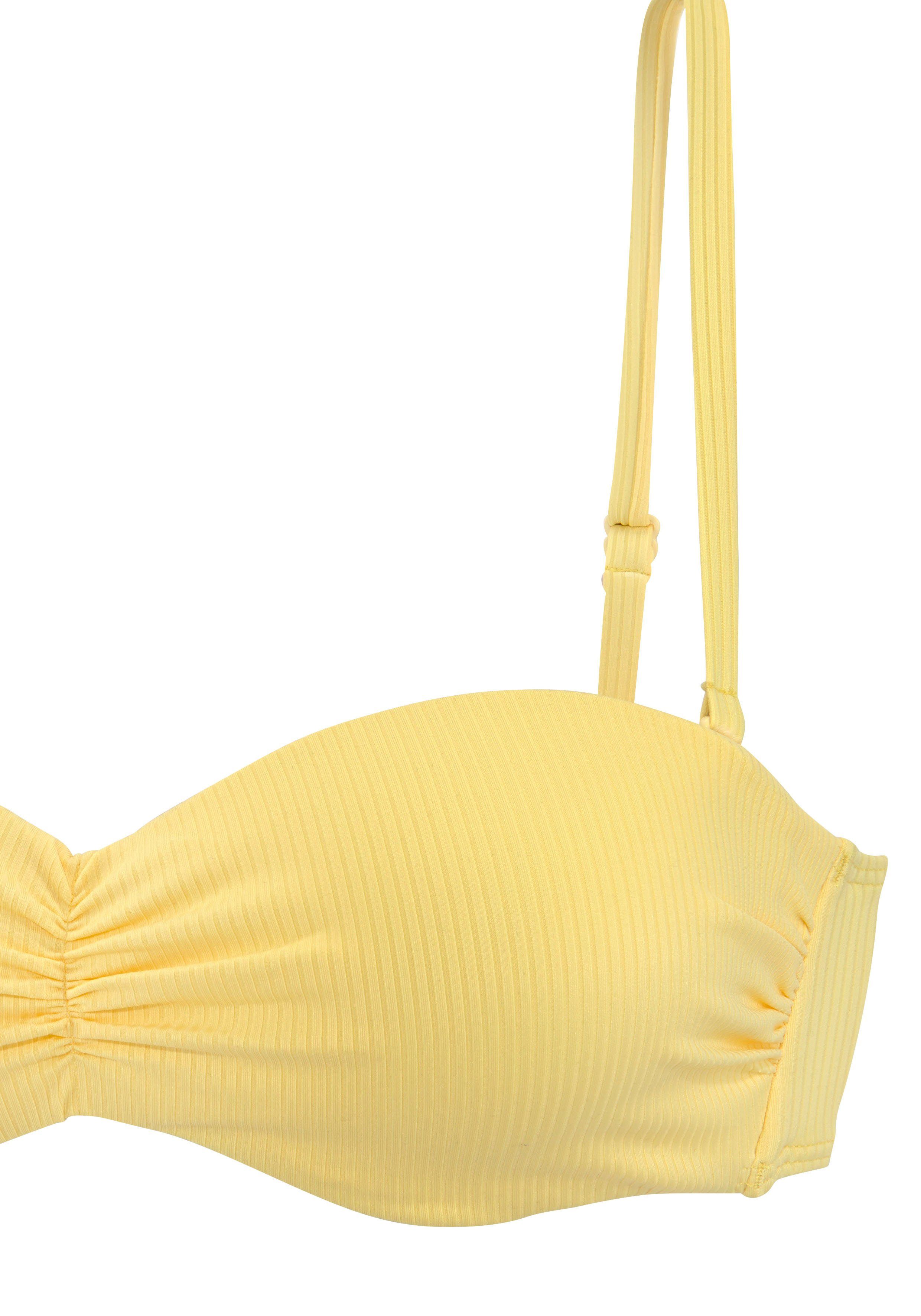 Venice Beach Bandeau-Bikini-Top Lucky, aus gerippter Strukturware