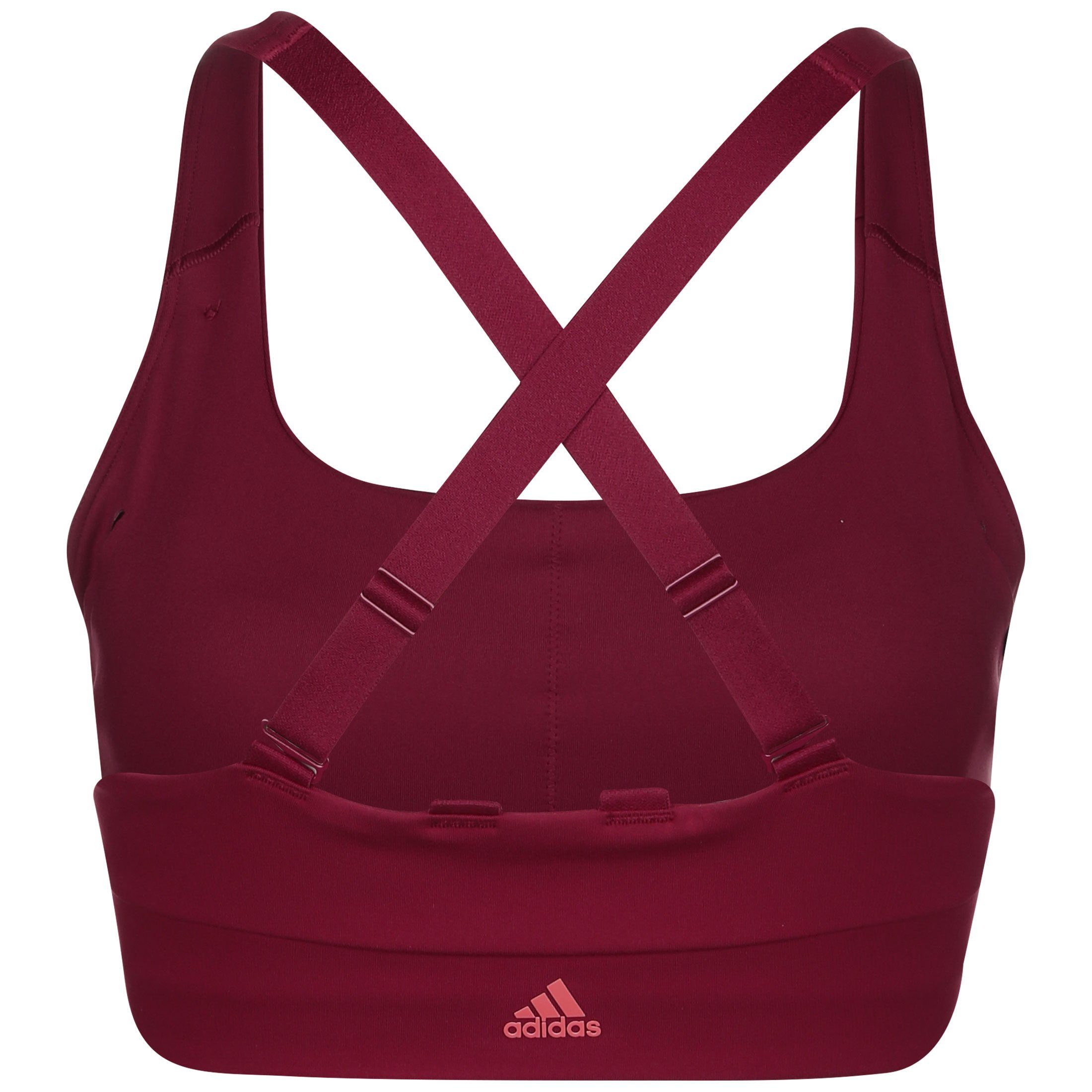 Damen weinrot / B Sport-BH rosa Training Performance 4 Sport-BH Designed 3 adidas Logo