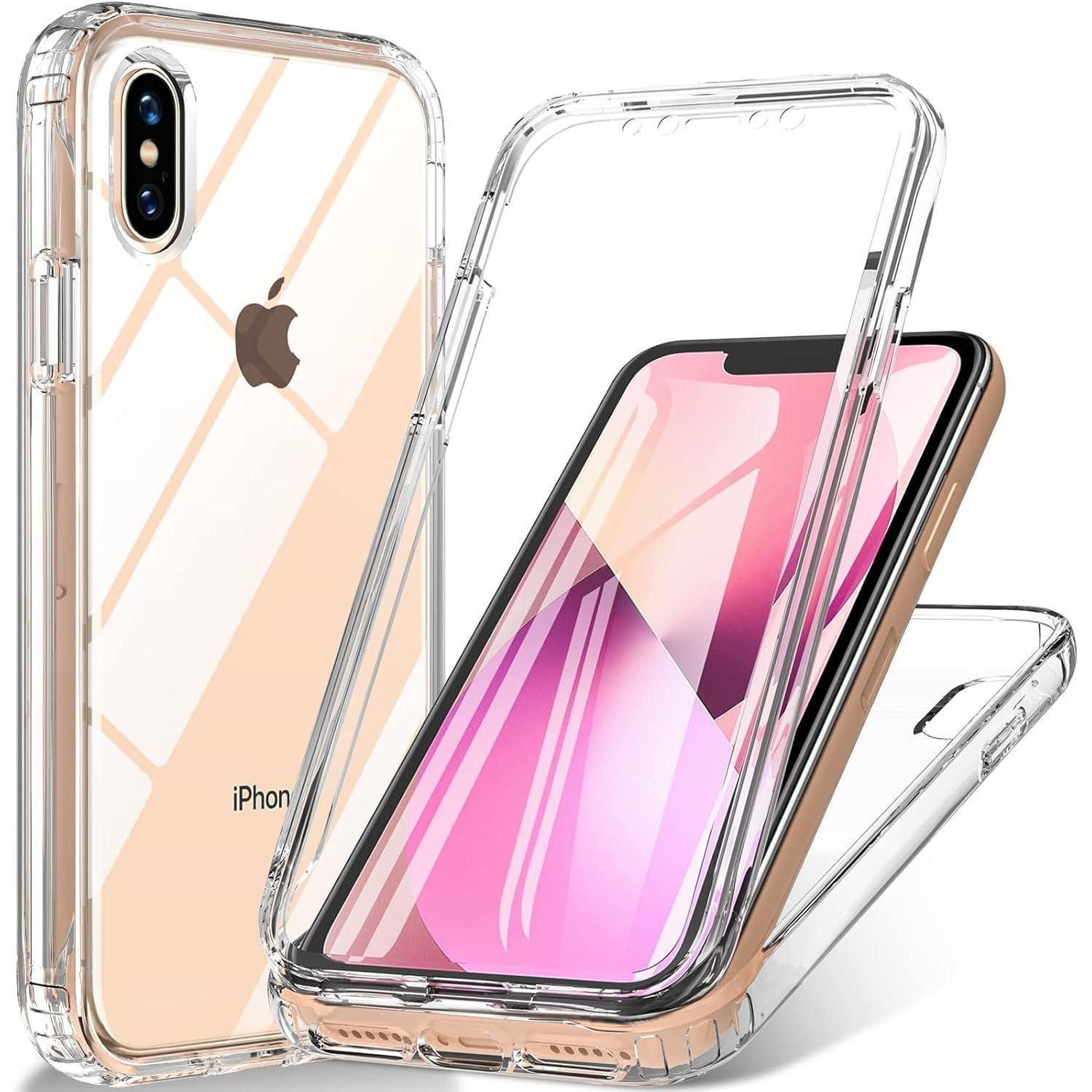 LuxusKollektion Handyhülle Hülle iPhone X iPhone XS 360 Schutzhülle Stoßfest Bumper Transparent