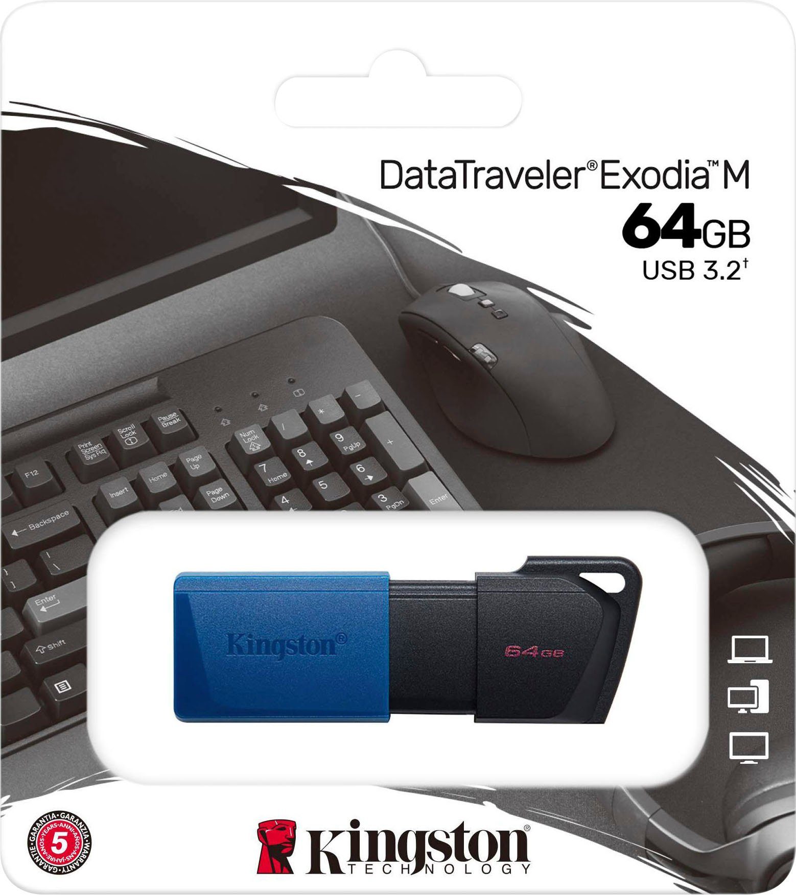 Kingston DATATRAVELER® EXODIA™ M 64GB USB-Stick (USB 3.2)