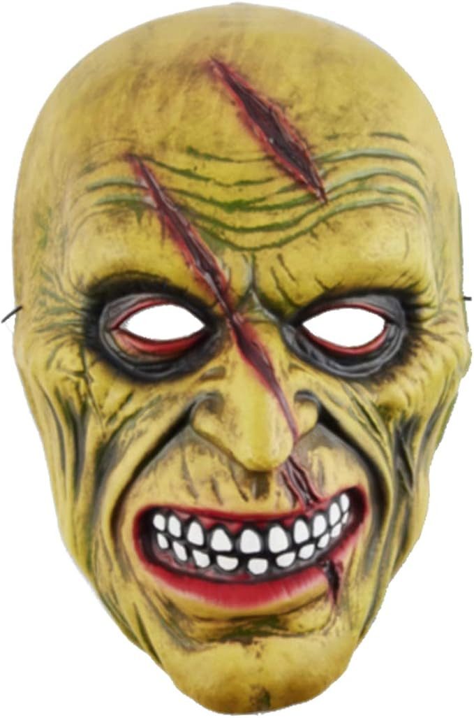 Kaiser24 Verkleidungsmaske Zombie Narbengesicht–Horror-Karneval-Halloween Kostümmaske