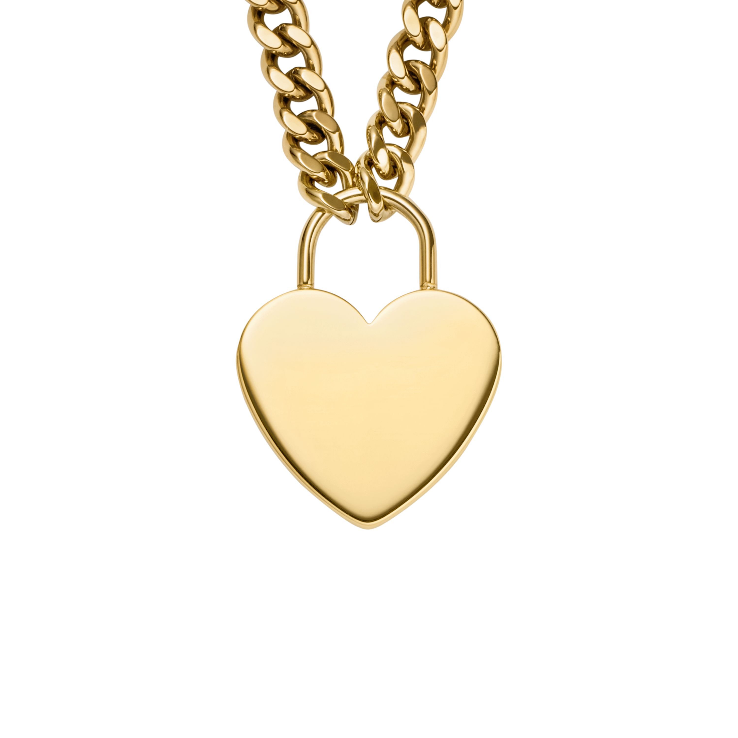 Fossil Kette mit Anhänger Schmuck Geschenk Edelstahl SUTTON Herz