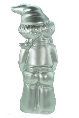 Kremers Schatzkiste Gartenzwerg Gartenzwerg Zwergenfrau Mandy Silber Edition 34 cm PVC Zwerg Garten Zwerg Figur