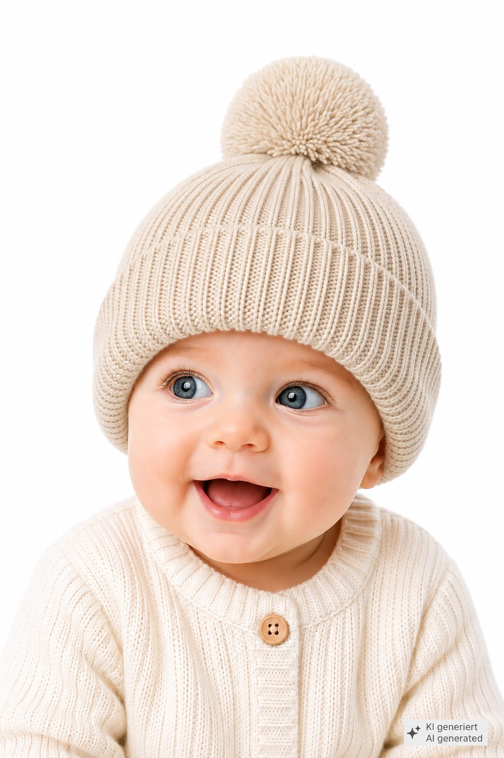 La Bortini Bommelmütze Baby Mütze für Neugeborene Wintermütze (für Jungen und Mädchen) neutral, 36 37 38 39 40