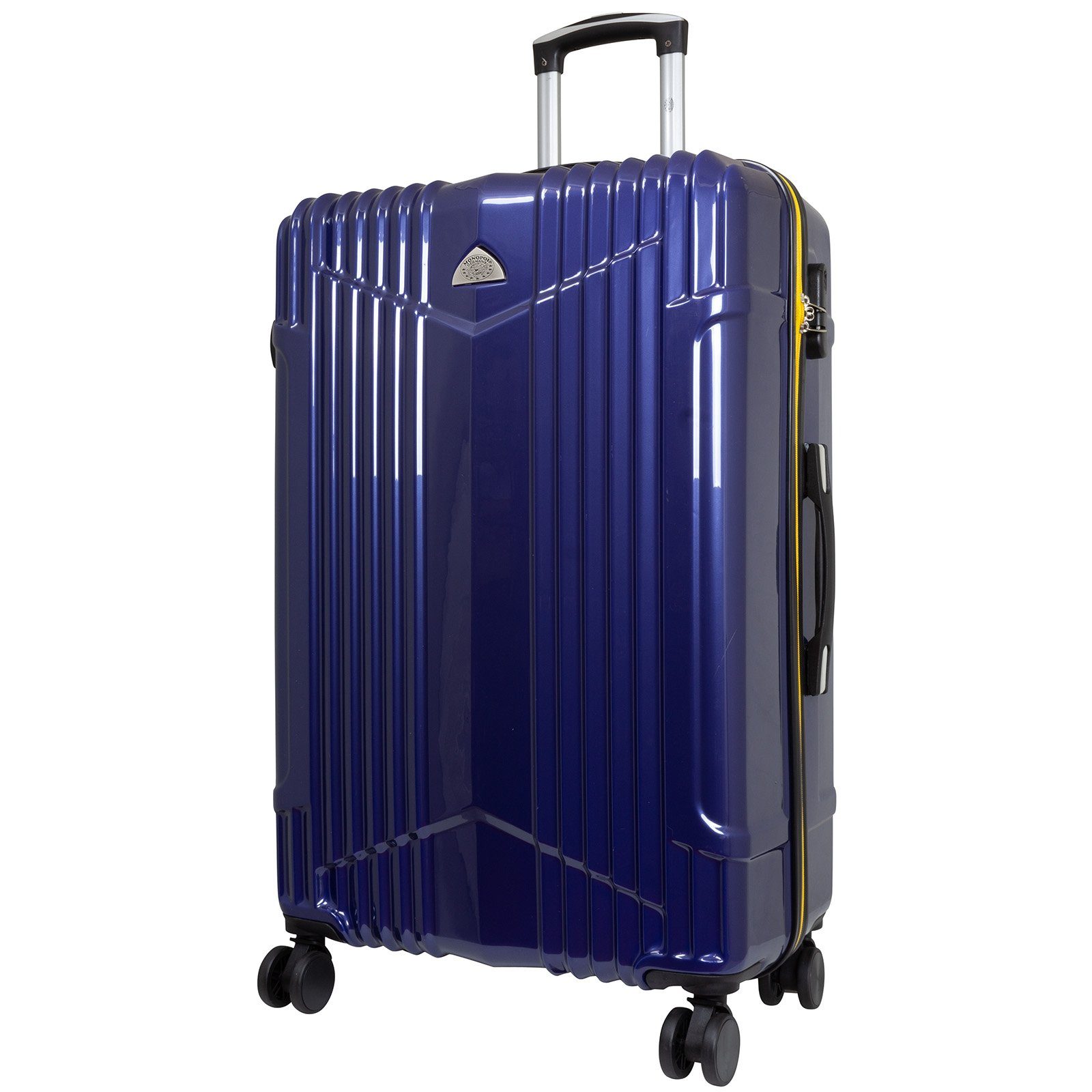 Polycarbonat 78cm Reisekoffer Zahlenschloss, Hartschalen-Trolley Daytona, Großer 4 Rollen, Farben, Trendyshop365 Hartschale blau 4