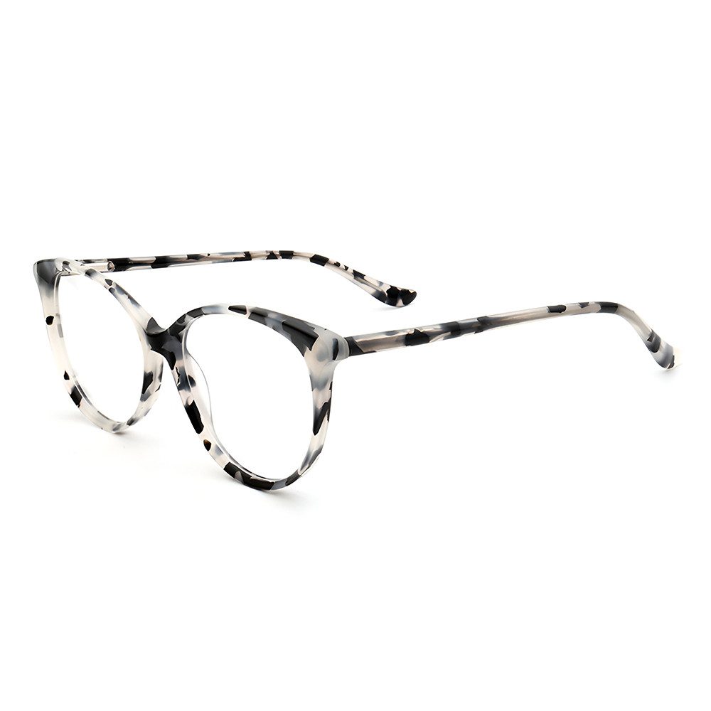 Lesebrille Damen Herren Cat Eye Anti Blaulicht Mehrfarbig Mode
