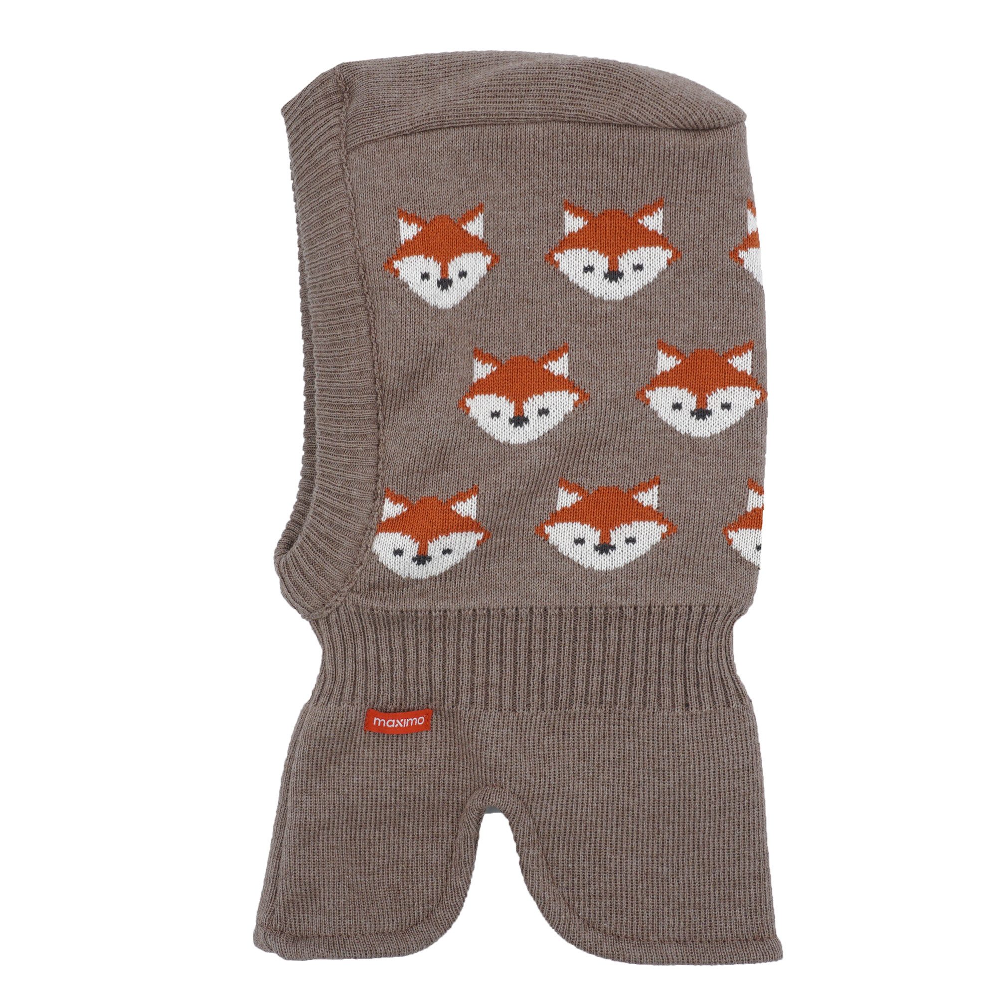 MAXIMO Schlupfmütze Baumwolle, gefüttert, wärmend, doppelt gestrickt, ausgenähtes Halsteil