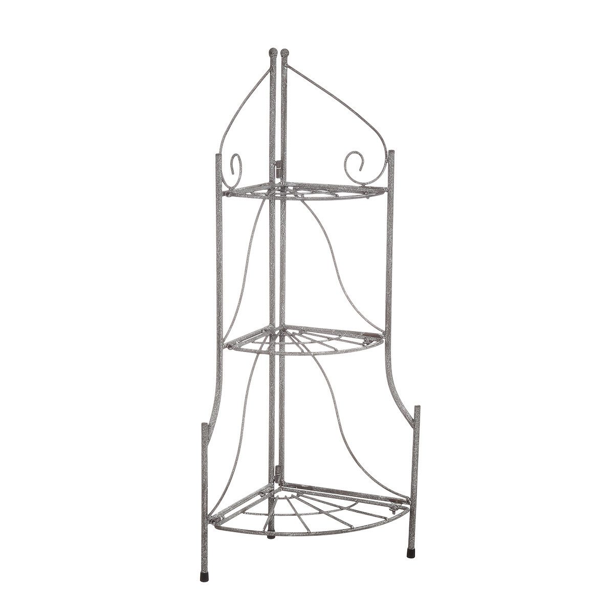 Ambiente Haus Pflanzentreppe Eckregal in grau aus Eisen (H) 65cm (1 St), für Innen- und Außenbereich
