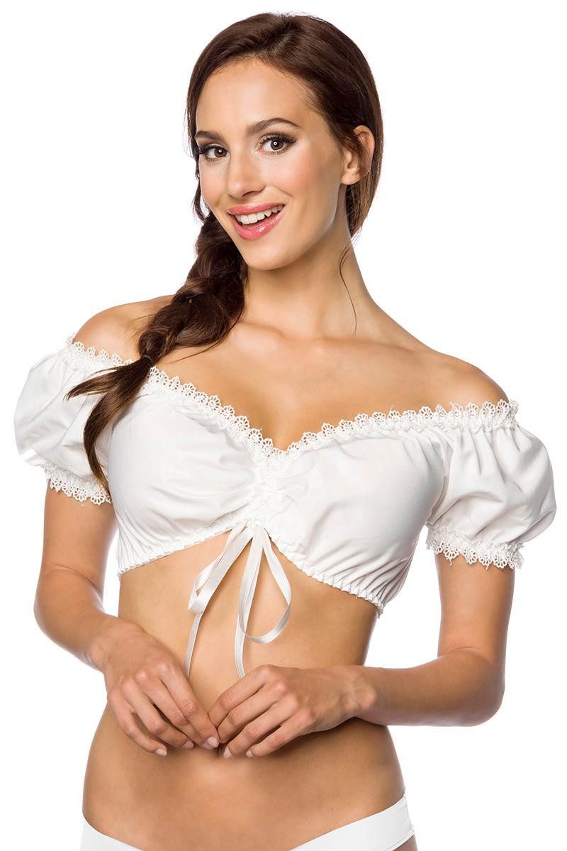 Dirndline Dirndlbluse Dirndline Schulterfreie Dirndlbluse - (2XL,3XL,L,M günstig online kaufen