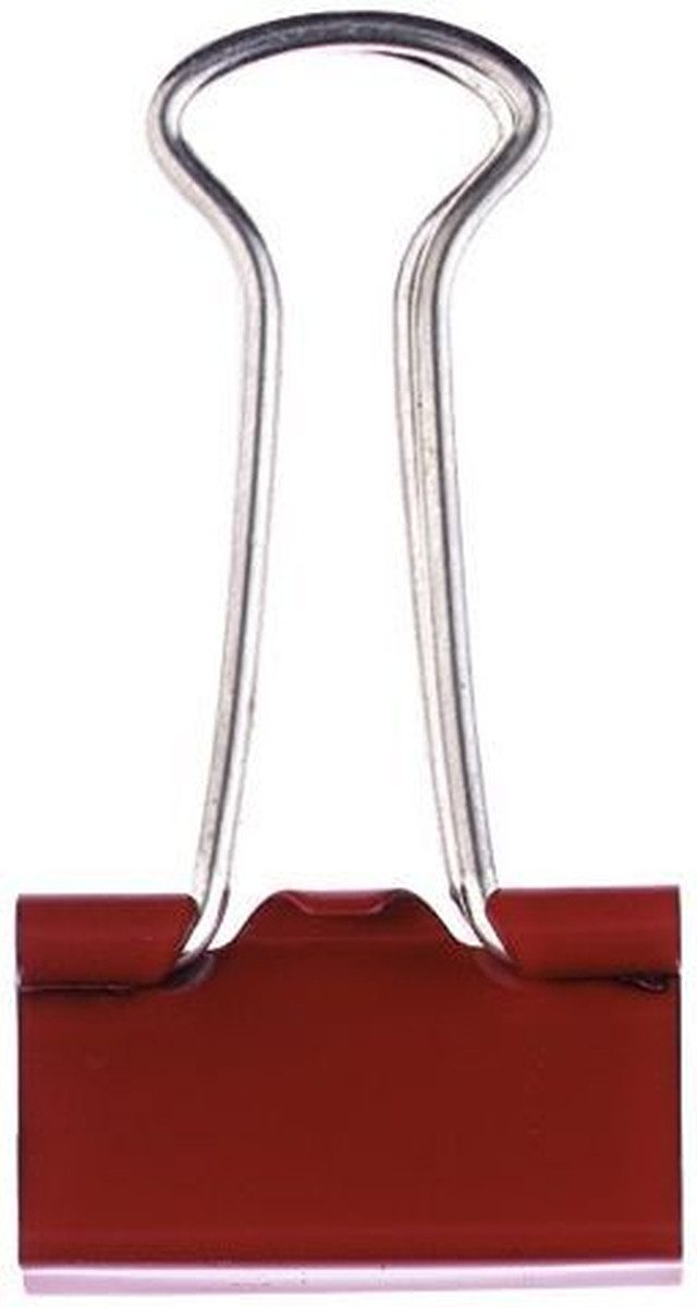 ALCO Büroklammer Foldbackklammer Metall vernickelt 19mm rot VE=12 Stück