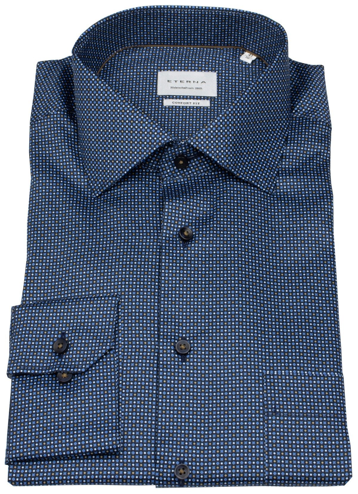 Eterna Businesshemd Comfort Fit extra langer Arm bügelfrei Kentkragen günstig online kaufen