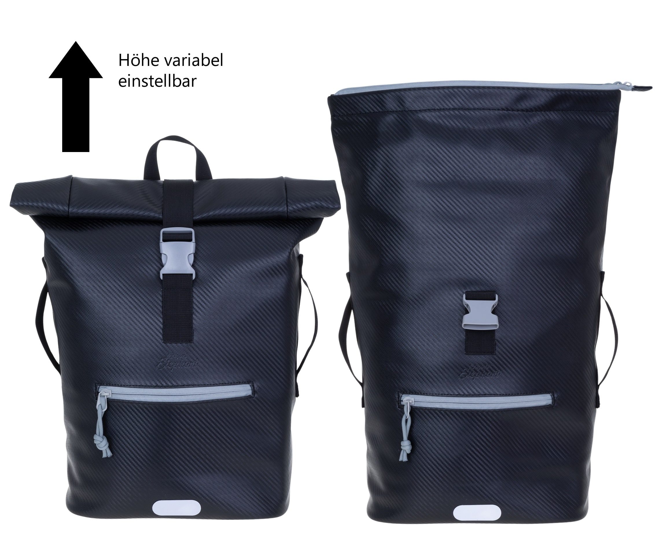 ELEPHANT Freizeitrucksack Time Bag aus Plane, Rucksack Laptoprucksack Daypack wasserabweisend + Trinkflasche