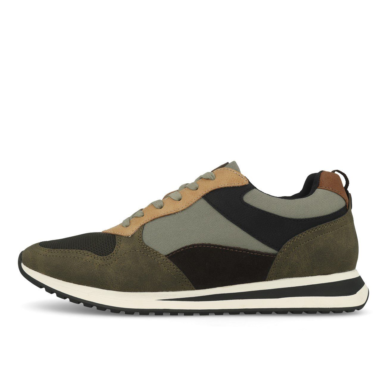 La Strada 9001007 Herren Sneaker Khaki Multi Cow Suede Mesh Sneaker