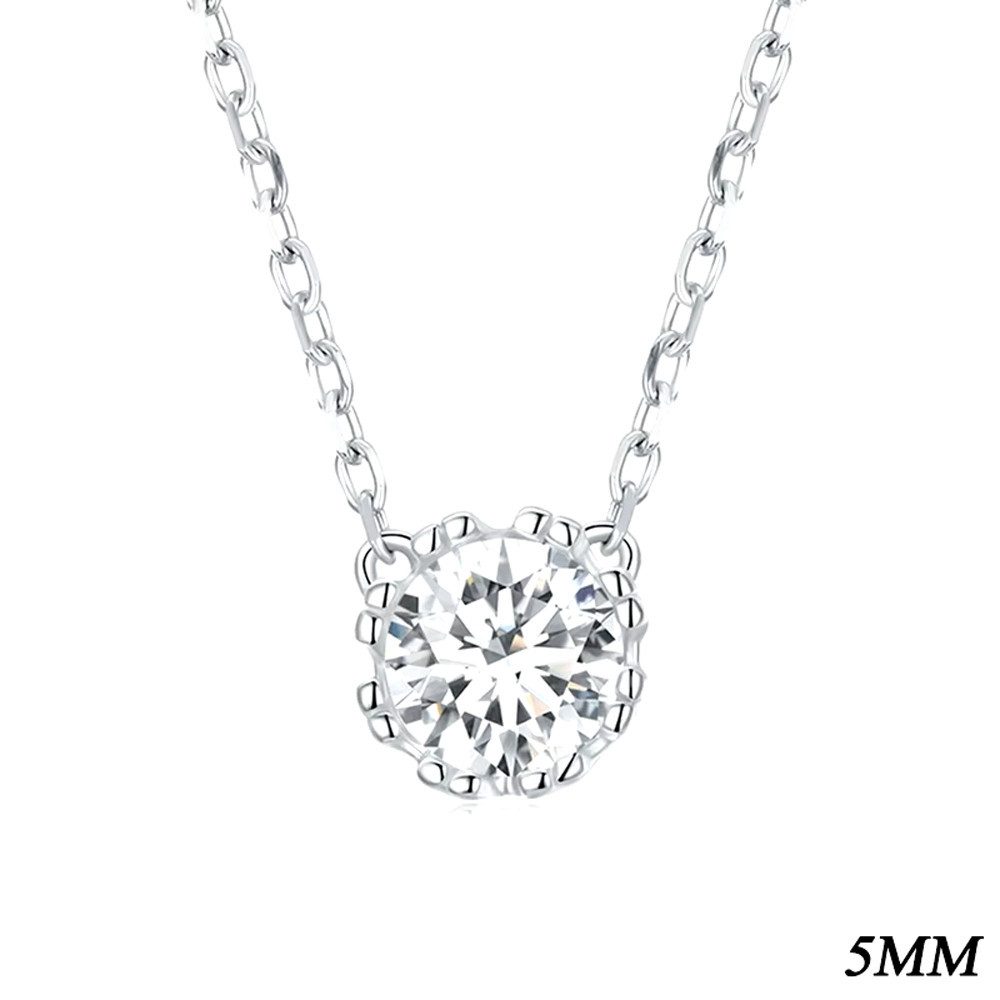 Kette mit Einhänger zarte Kette mit kleinem Zirkonia Anhänger