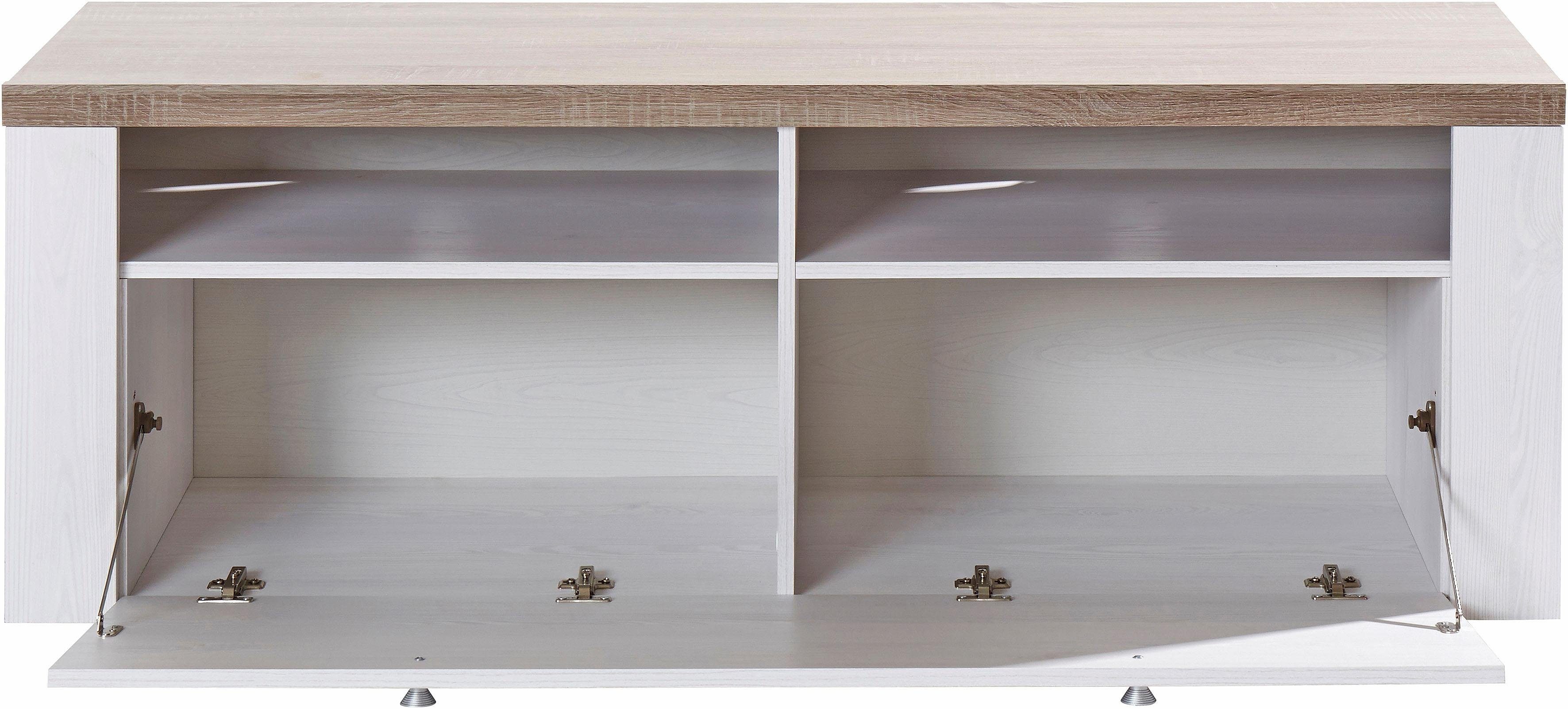 Home affaire Lowboard Larona, zeitloses TV Board mit 1 Klappe und 2 offenen günstig online kaufen