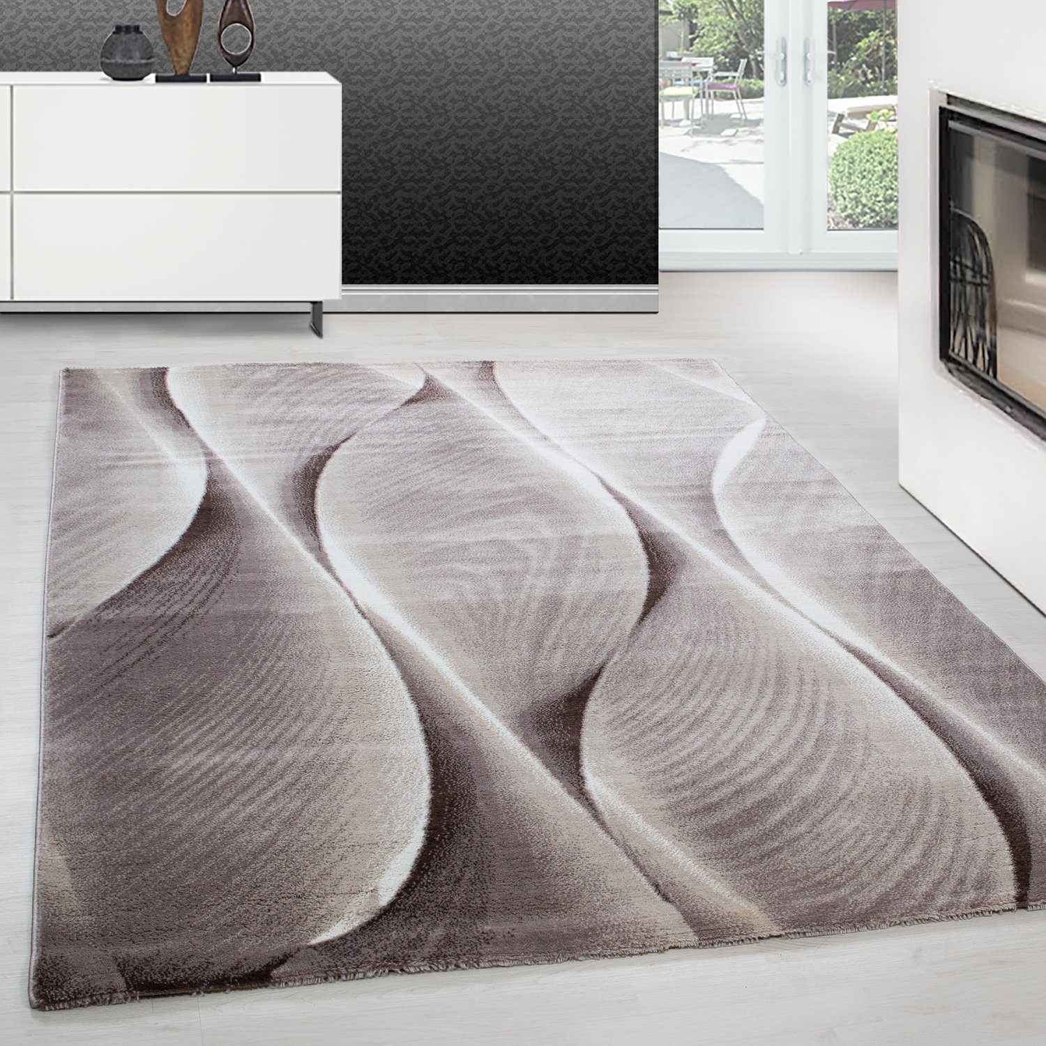 Teppich Ombre Design, Teppium, Läufer, Höhe: 12 mm, Teppich Wohnzimmer | Kurzflor-Teppiche