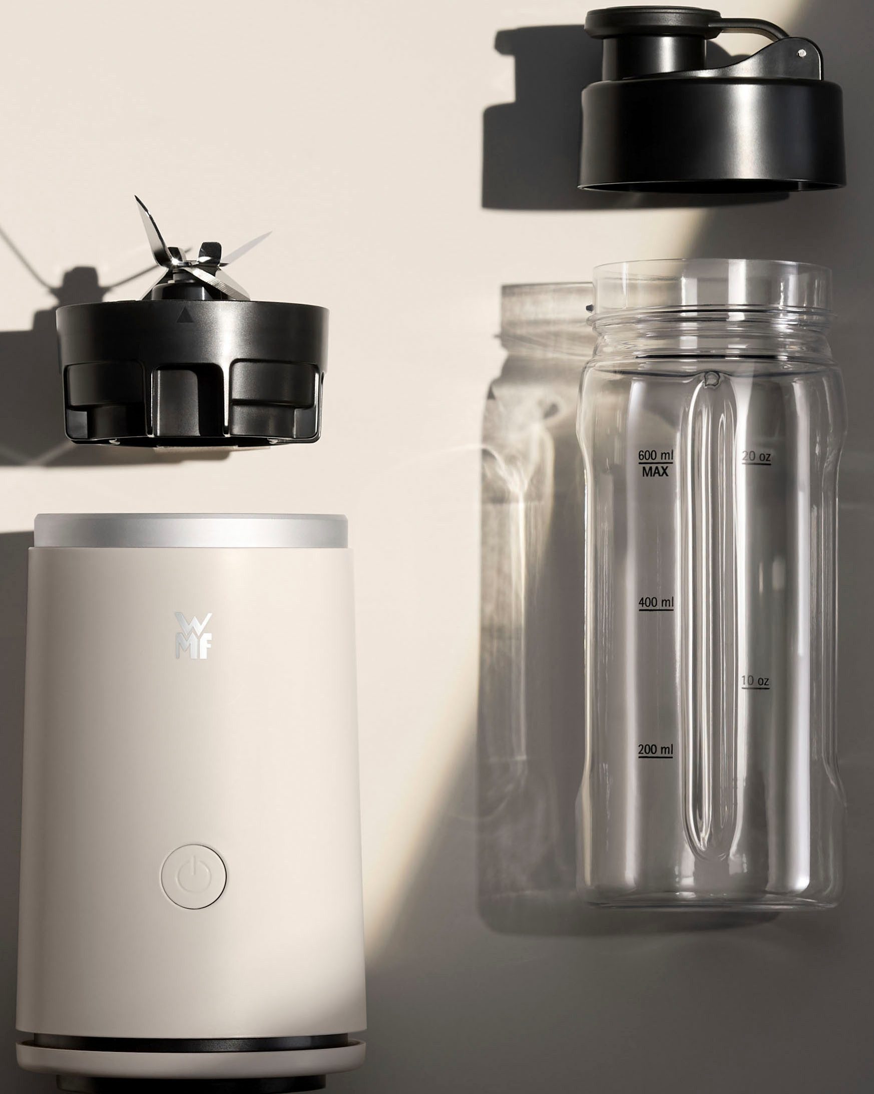 WMF Smoothie-Maker Mix & Go Touch, 500 W, recyceltes Material, auslaufsichere Trinkflasche, Einhandbedienung