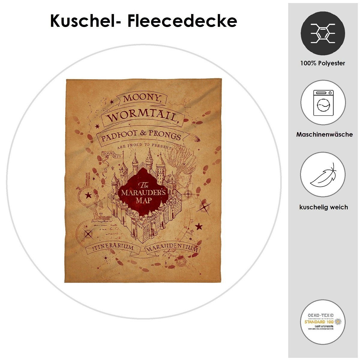 Kinderdecke Super flauschige Harry Potter Kuscheldecke günstig online kaufen