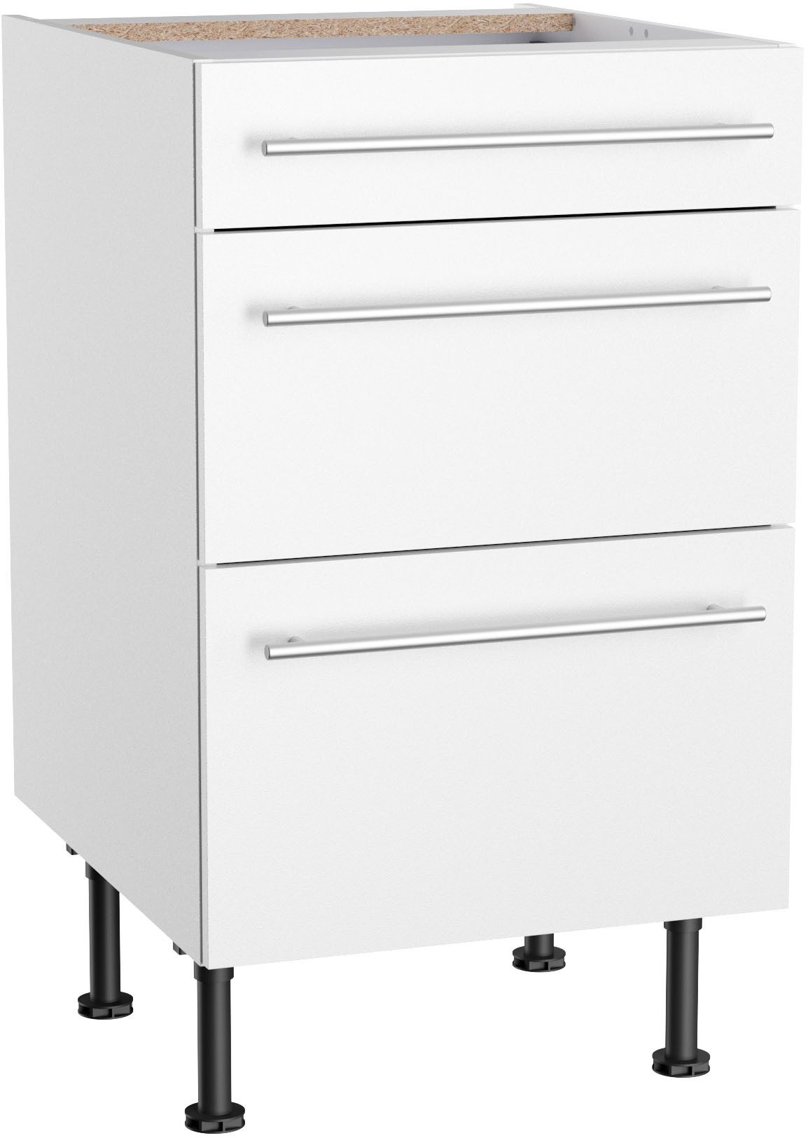 KOCHSTATION Unterschrank KS-Bern2 Breite 50 cm, 1 Schubkasten, 2 Auszüge