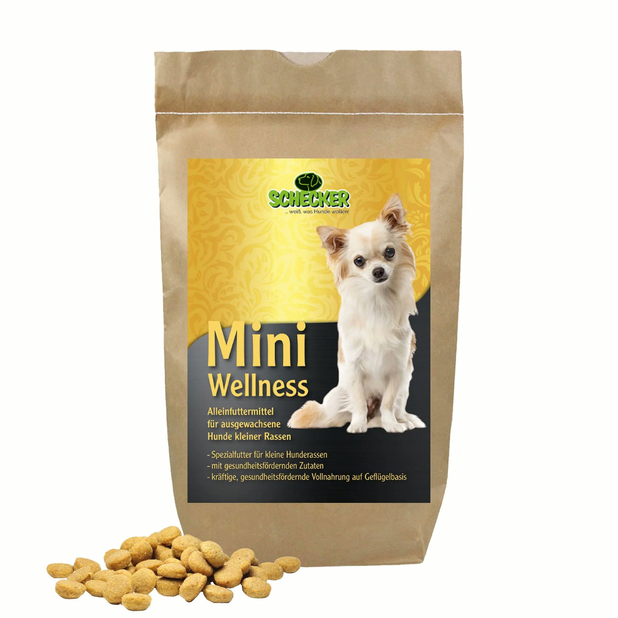 Schecker Schecker Trockenfutter Mini Wellness, Alleinfuttermittel für: Hunde, Speziell für kleine Hunde