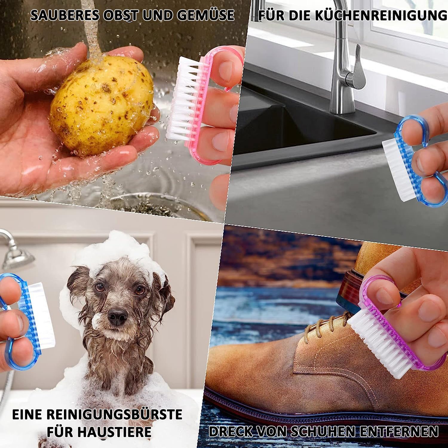 Reinigungsbürste, EBUY schrubben Fingernagel 24 PackNagelbürste, (24-tlg) Reinigungsbürsten-Set
