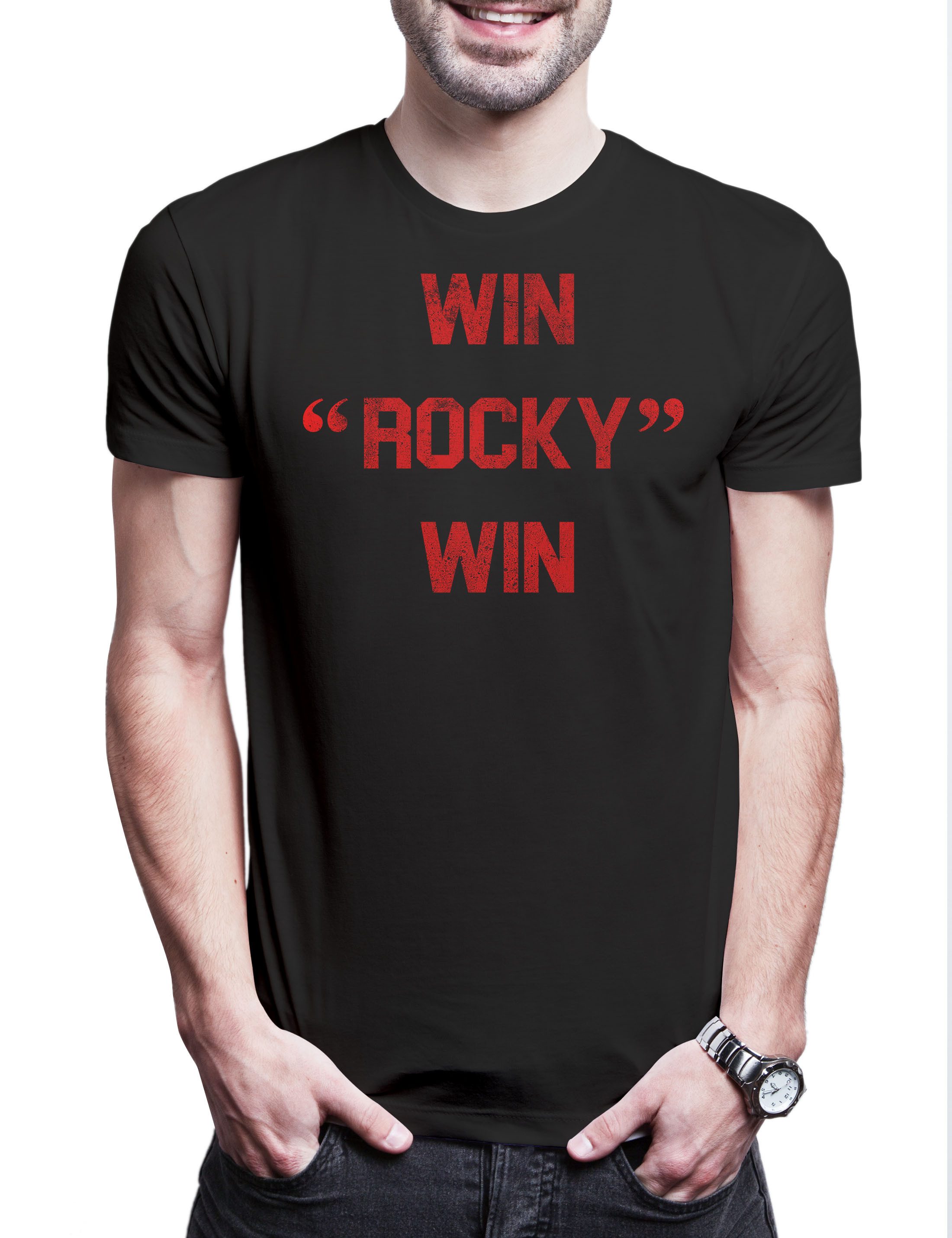 Urban Backwoods Print-Shirt Win Rock Win Herren T-Shirt Tommy Gym Rocky Haven Adrian Boxer Balboa (1-tlg) Movie Club Robert Gunn