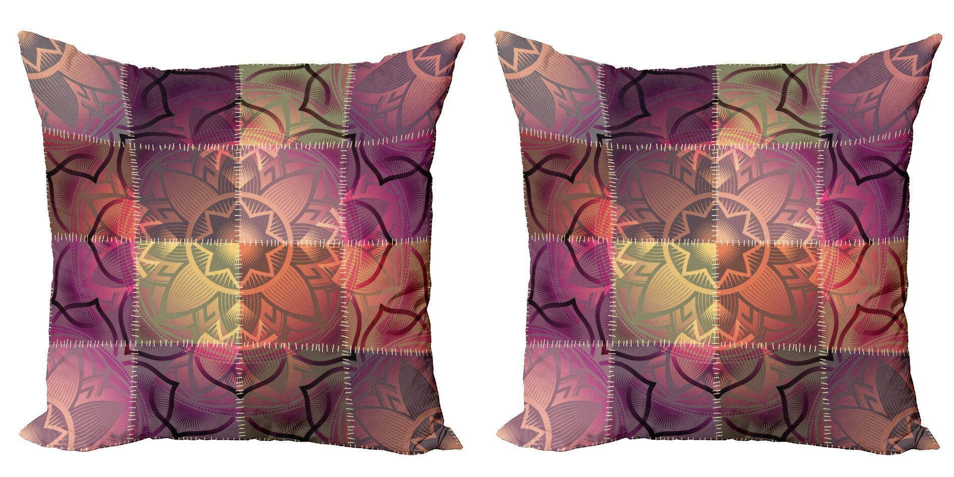Kissenbezüge Modern Accent Doppelseitiger (2 Abakuhaus Ethnisch Digitaldruck, Mandala-Motiv Moderne Stück)