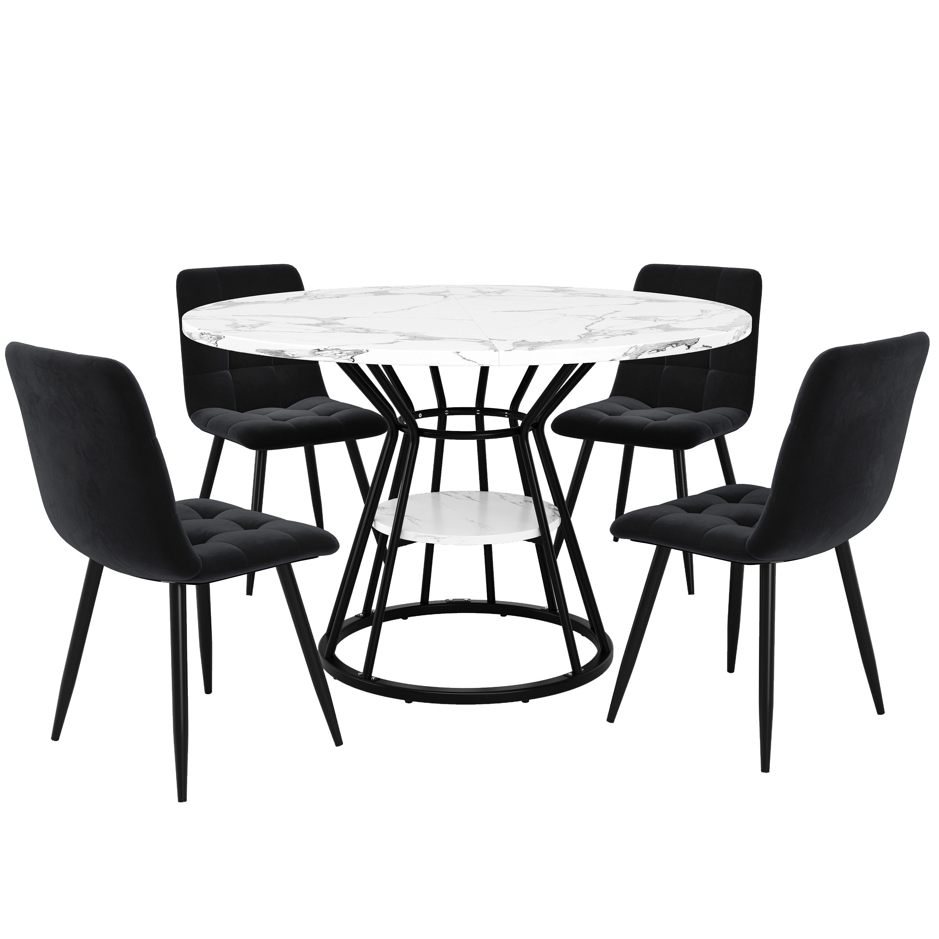 i@home Essgruppe Tischset (5-teilig), runder Esstisch, günstig online kaufen