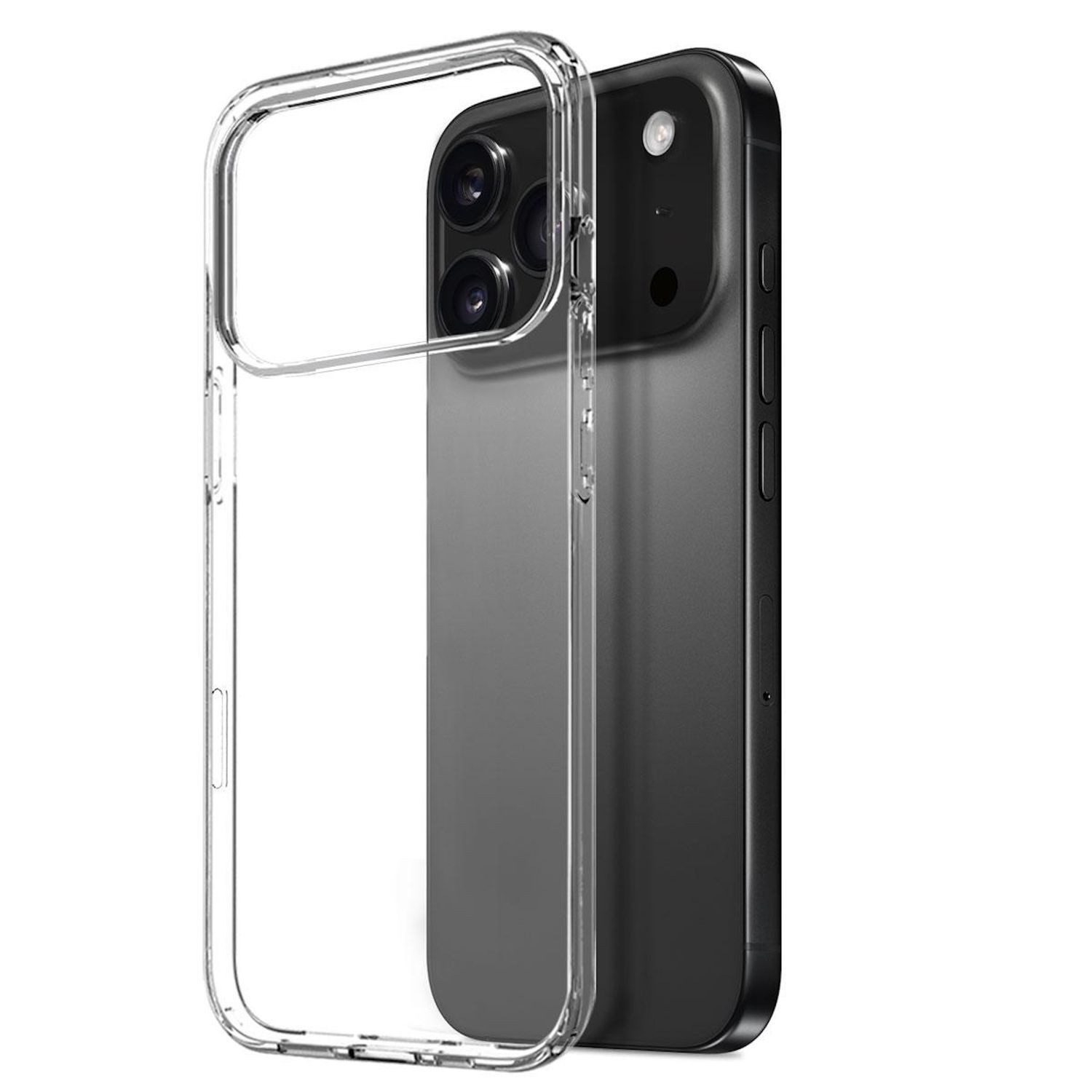 Wigento Handyhülle Für Apple iPhone 17 Pro TPU Silikon Schutz Hülle Dünn Transparent, Stoßfeste TPU Hülle mit rutschfestem Design