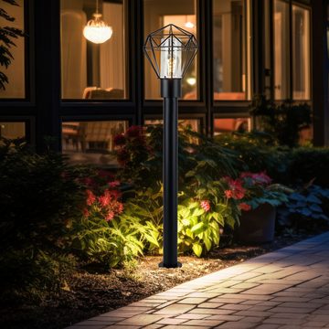 Globo Sockelleuchten, Leuchtmittel nicht inklusive, Außenstehlampe Wegeleuchte Sockellampe Gartenlampe H 100 cm 2er Set