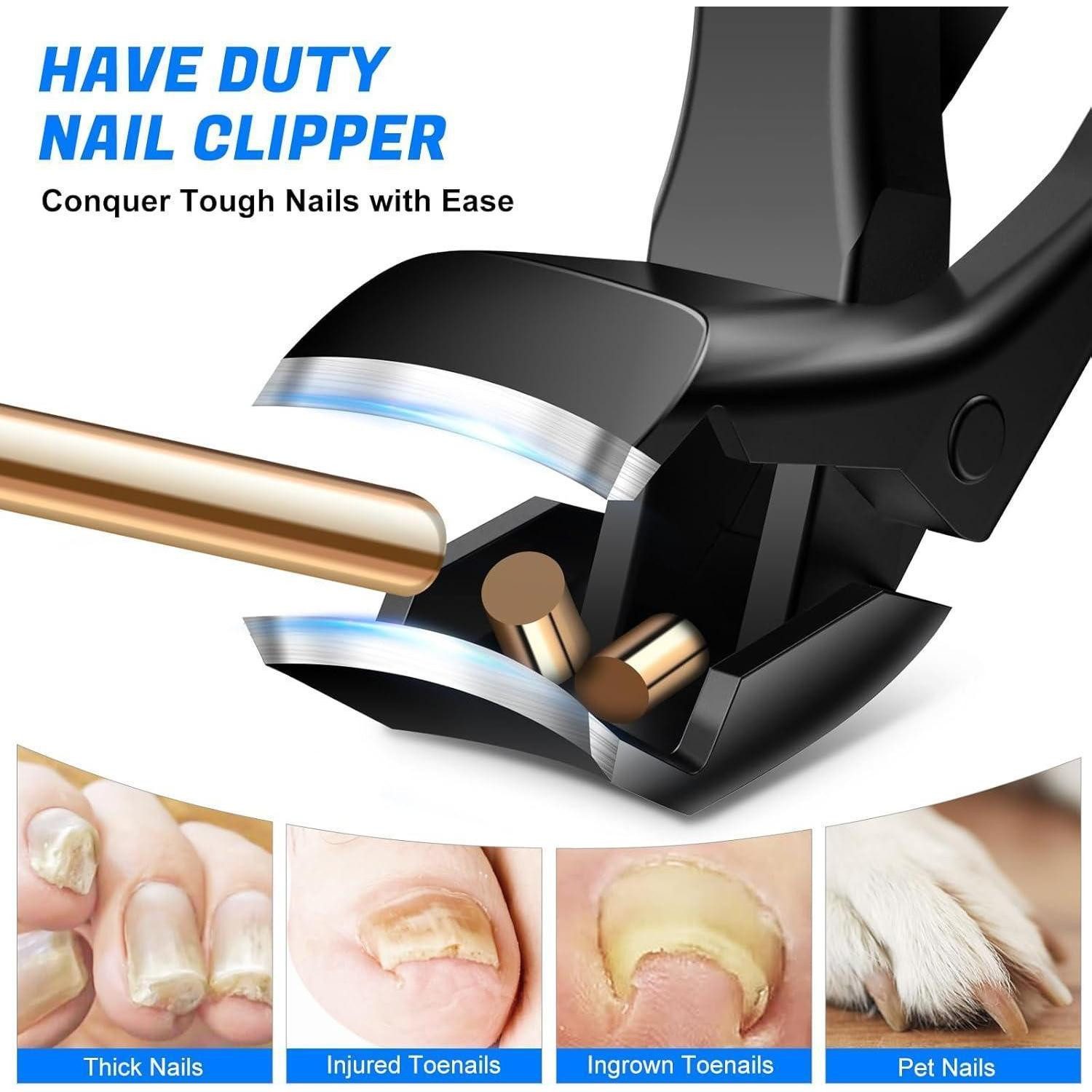 GJNL Nagelknipser-Set Nagelknipser für dicke Nägel, 2025 Angled Head Toe Nail