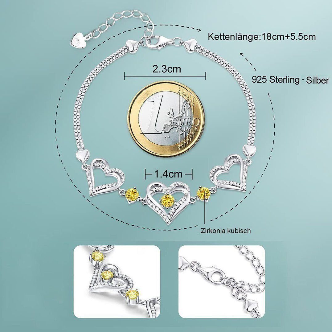 Charm-Armband Diamantarmband mit SRRINM Frauengeschenk