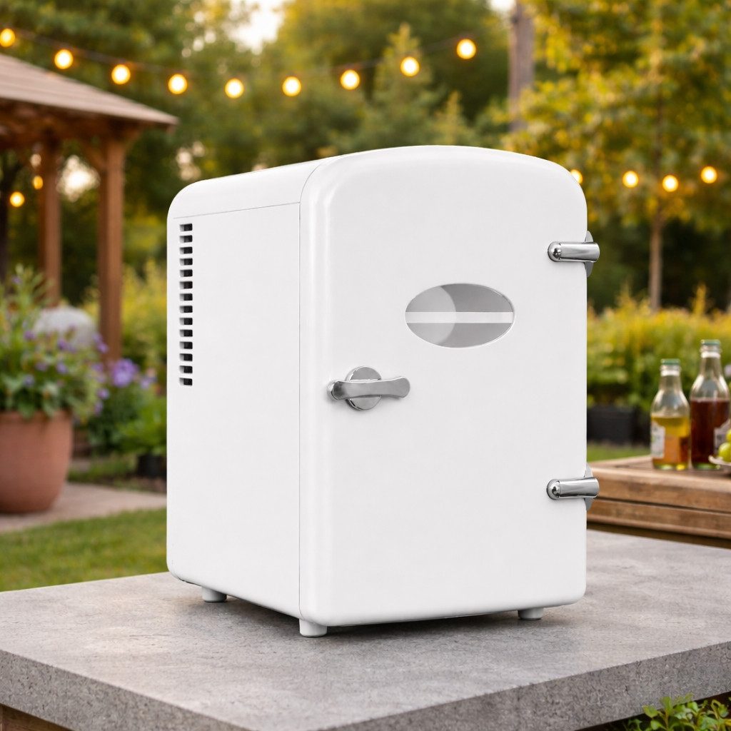 Nettlife Kühlbox 4L Mini Kühlschrank 12V leise Kompakter Tragbarer Kühlschrank, Geeignet für Getränke Kosmetik Essen