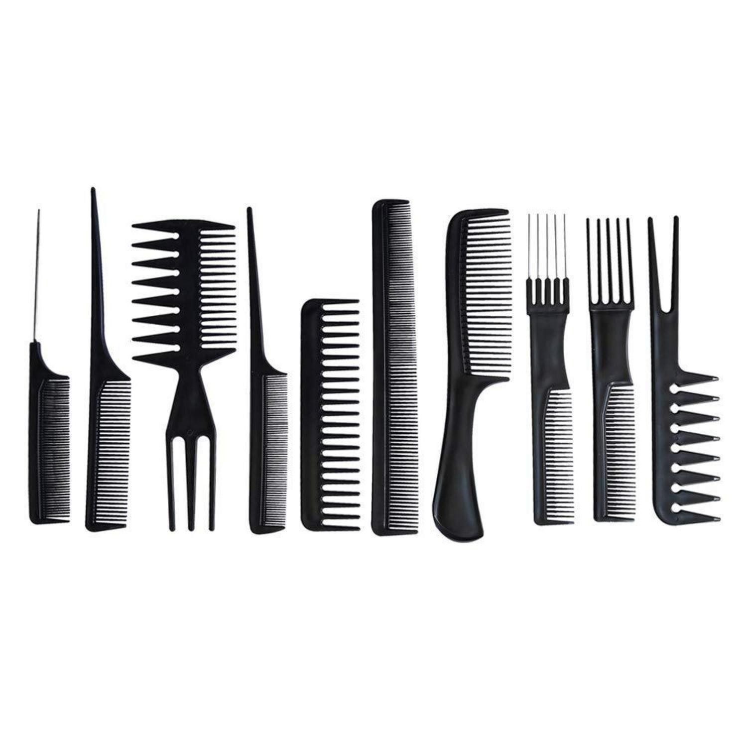 LuxusKollektion Strähnenkamm HaarKamm 10er Set Friseur Profi antistatisch Stielkämme für Strähnen