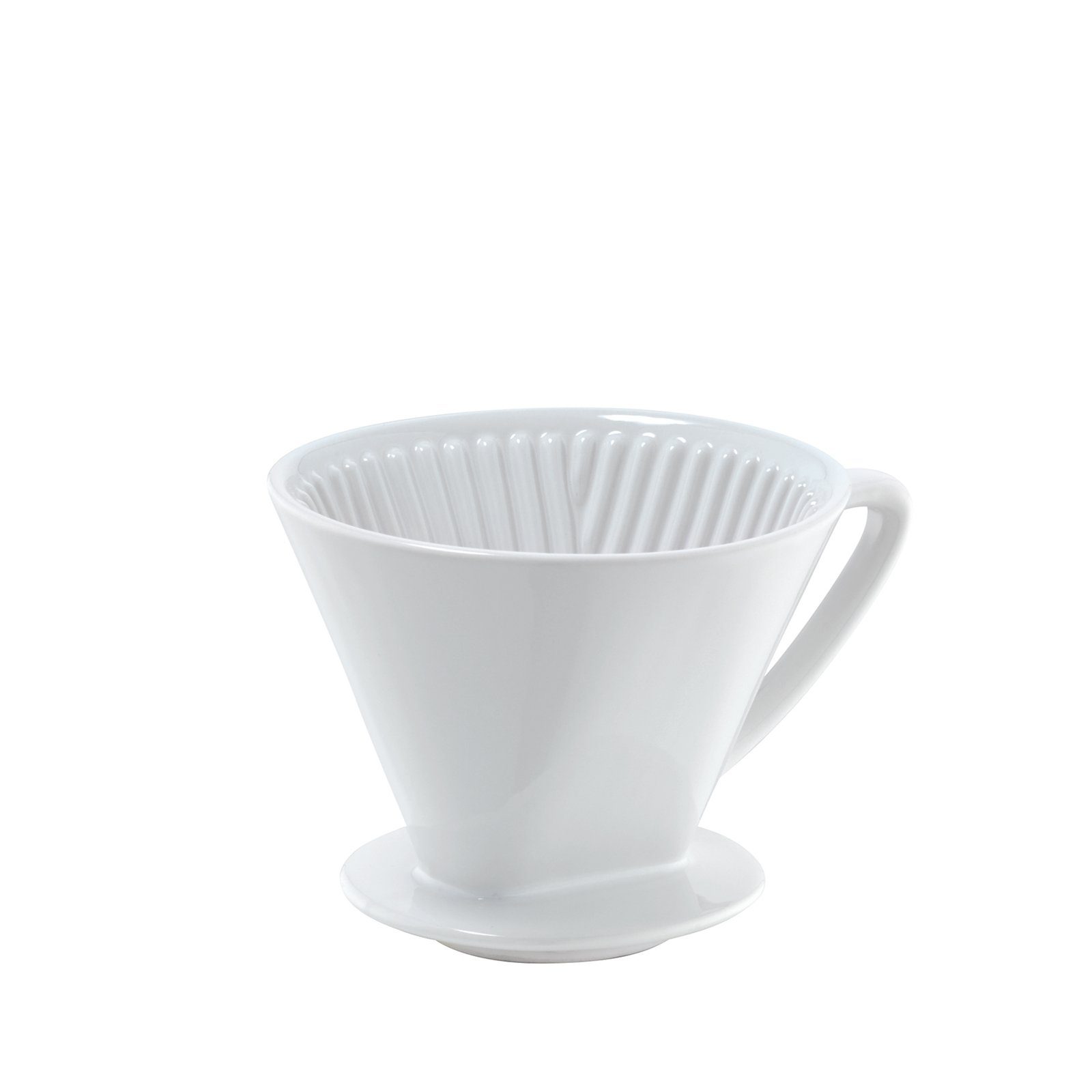 Cilio Kaffeebereiter Kaffeefilter Schnellfilter, Filtergröße 4 Weiß