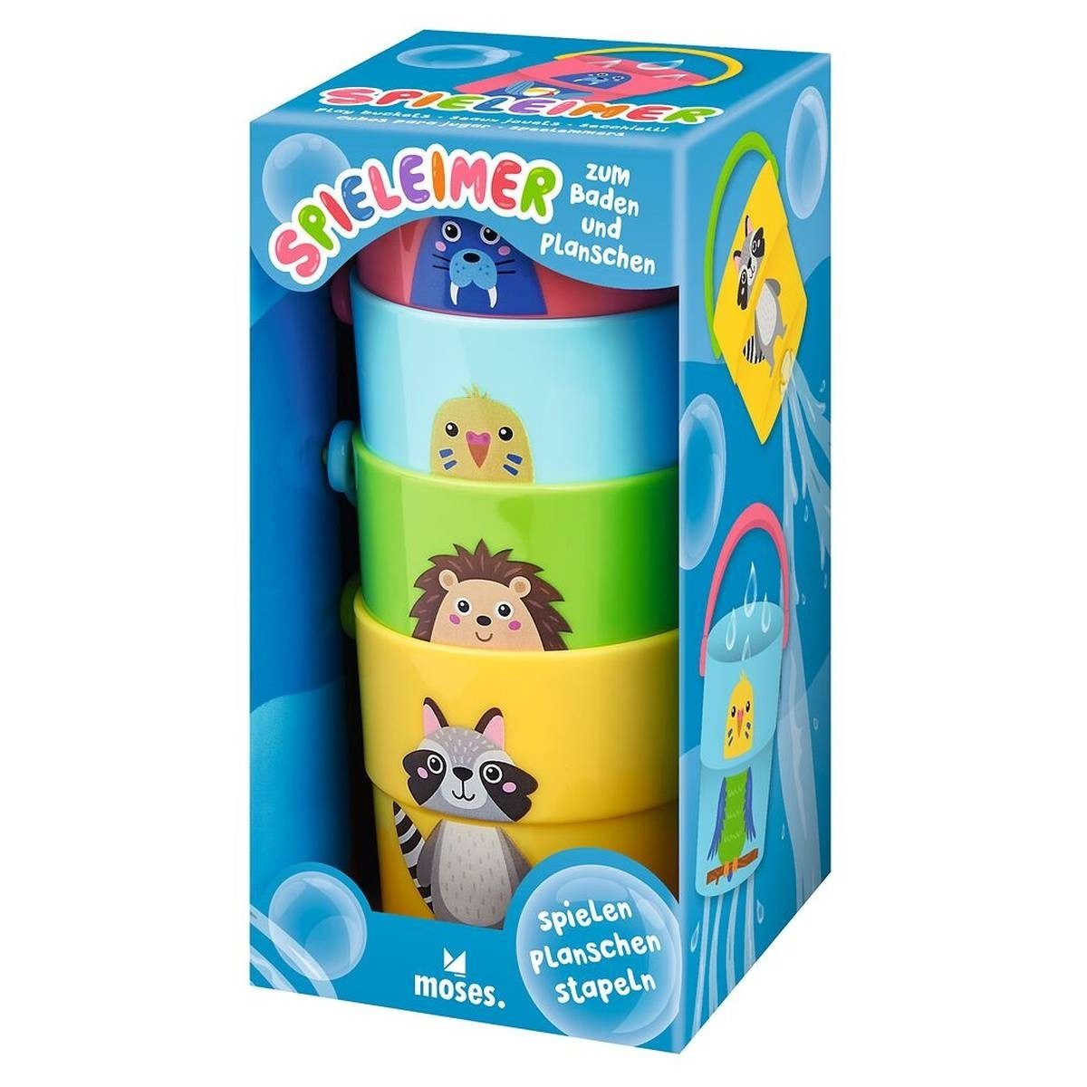 Moses. Verlag Spiel 4-teiliges Spieleimer-Set Kinder, Baden & Planschen, Tiermotive